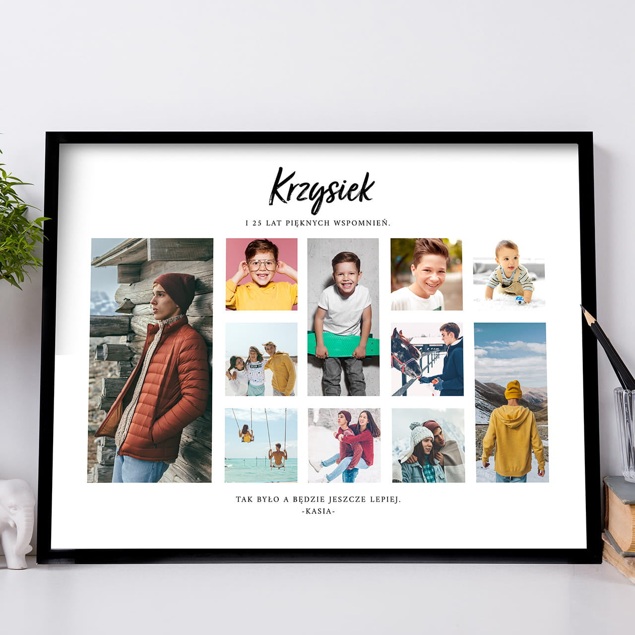 Plakat personalizowany - prezent ze zdjęciami prezent na urodziny dla męża plakat ze zdjęciami