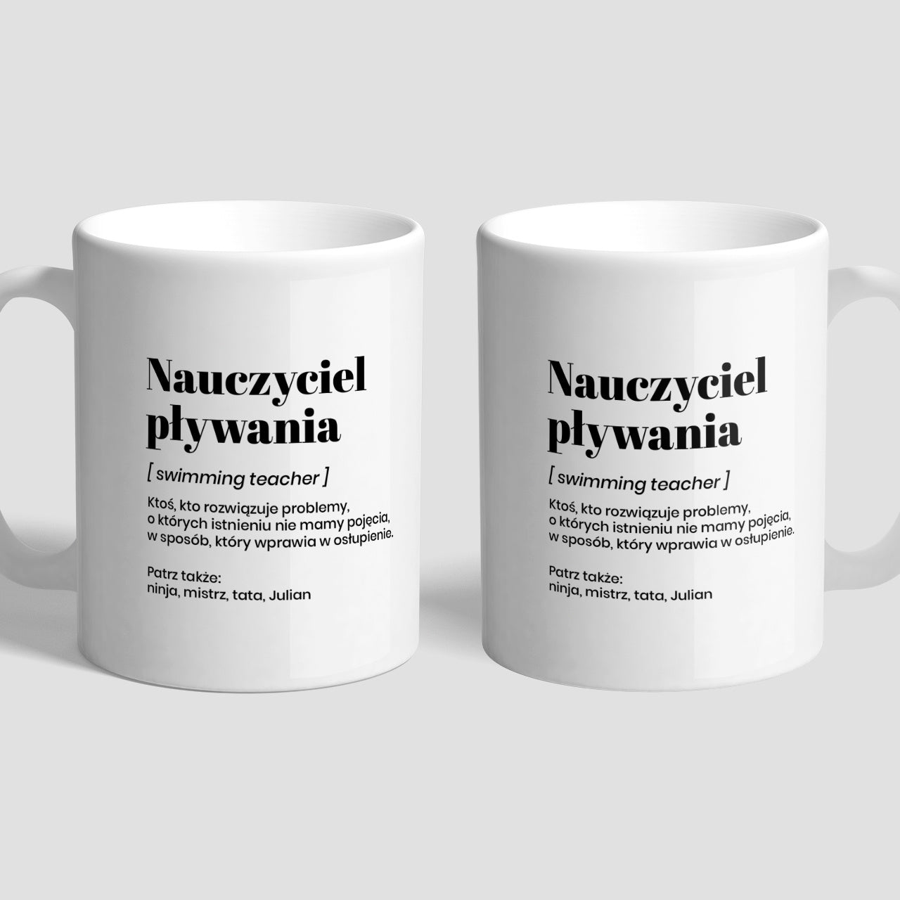 Personalizowany kubek dla nauczyciela pływania