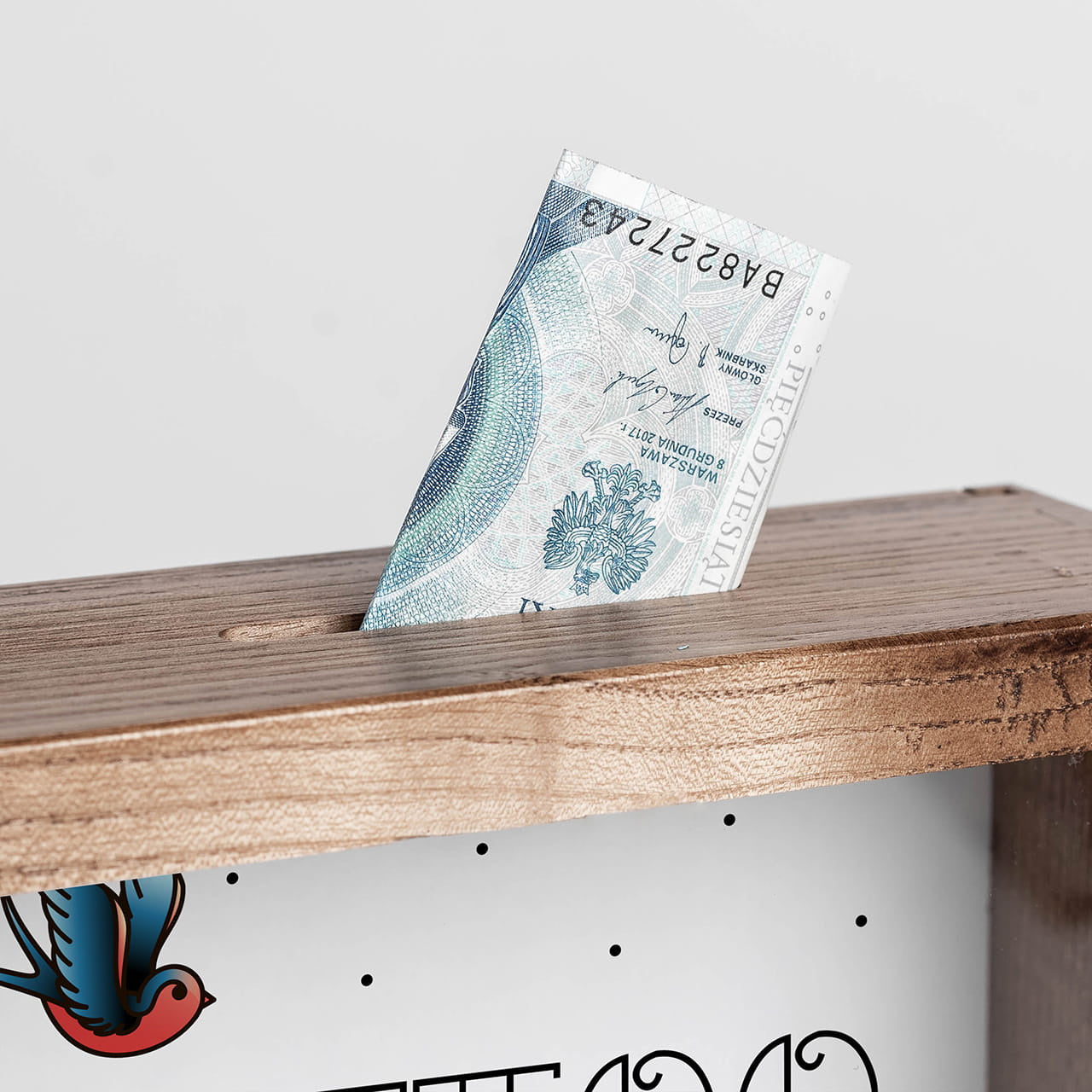 Duża skarbonka na tatuaż - Tatoo Money - prezent na urodziny