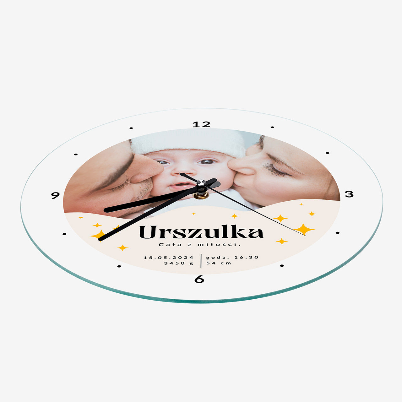 Zegar ze zdjęciem na prezent z okazji Narodzin Dziecka