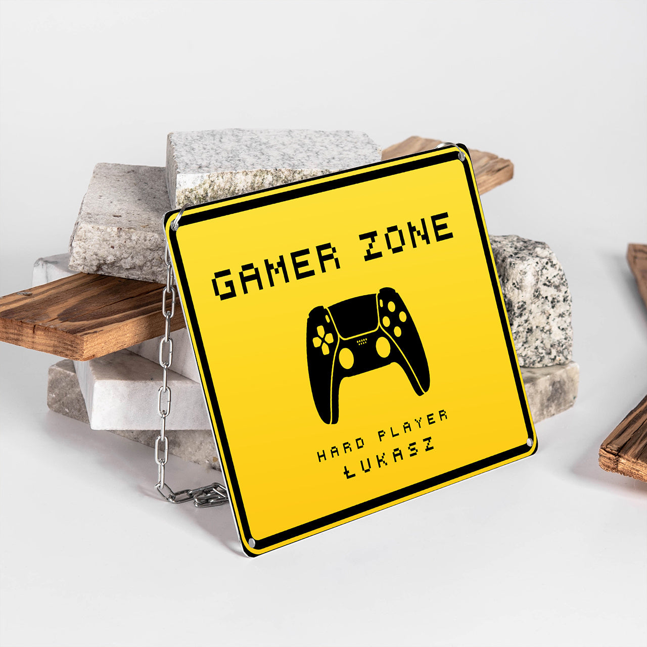 Metalowa tabliczka gracza - gamer zone
