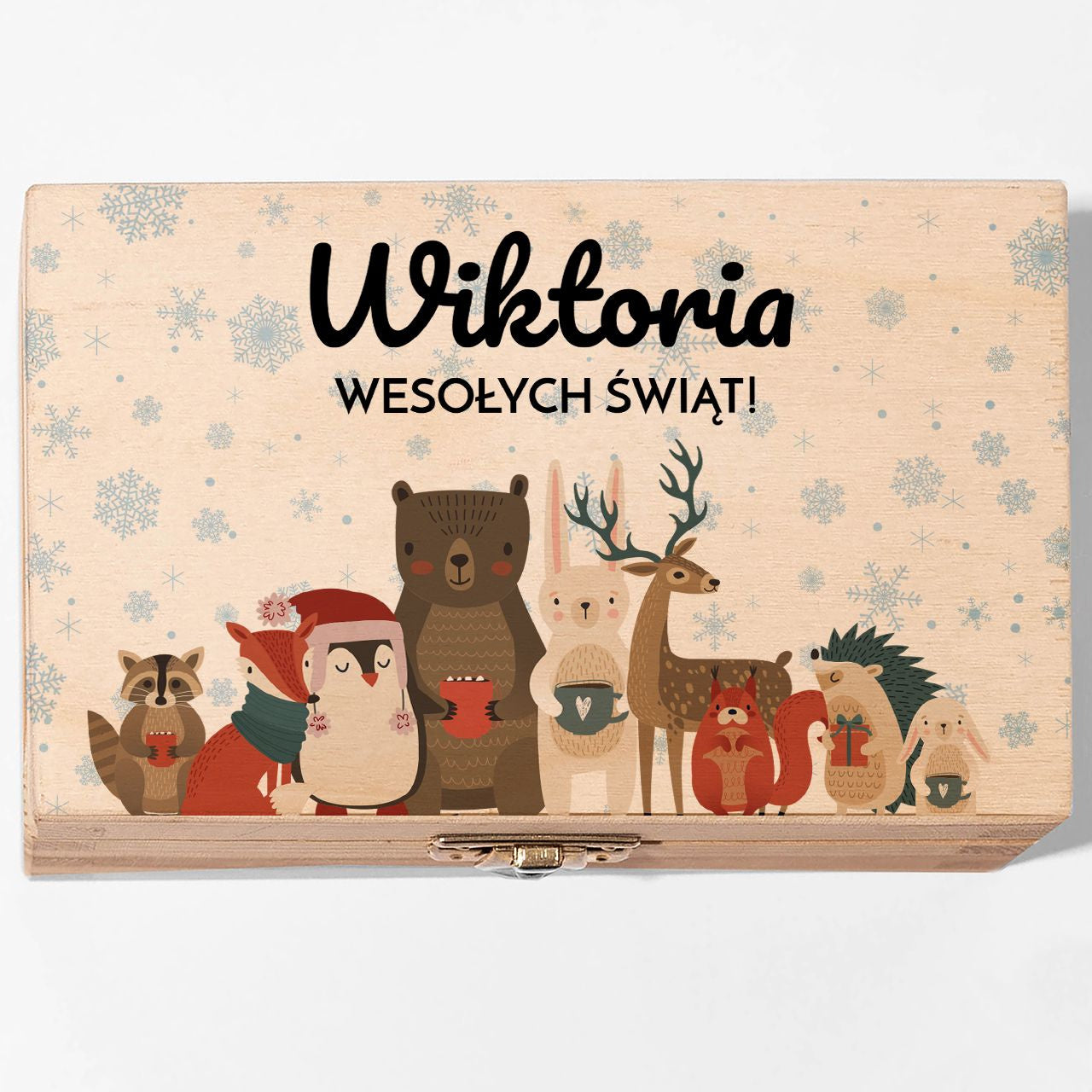 Personalizowana szkatułka - upominek świąteczny upominek na święta prezent na święta prezent świąteczny