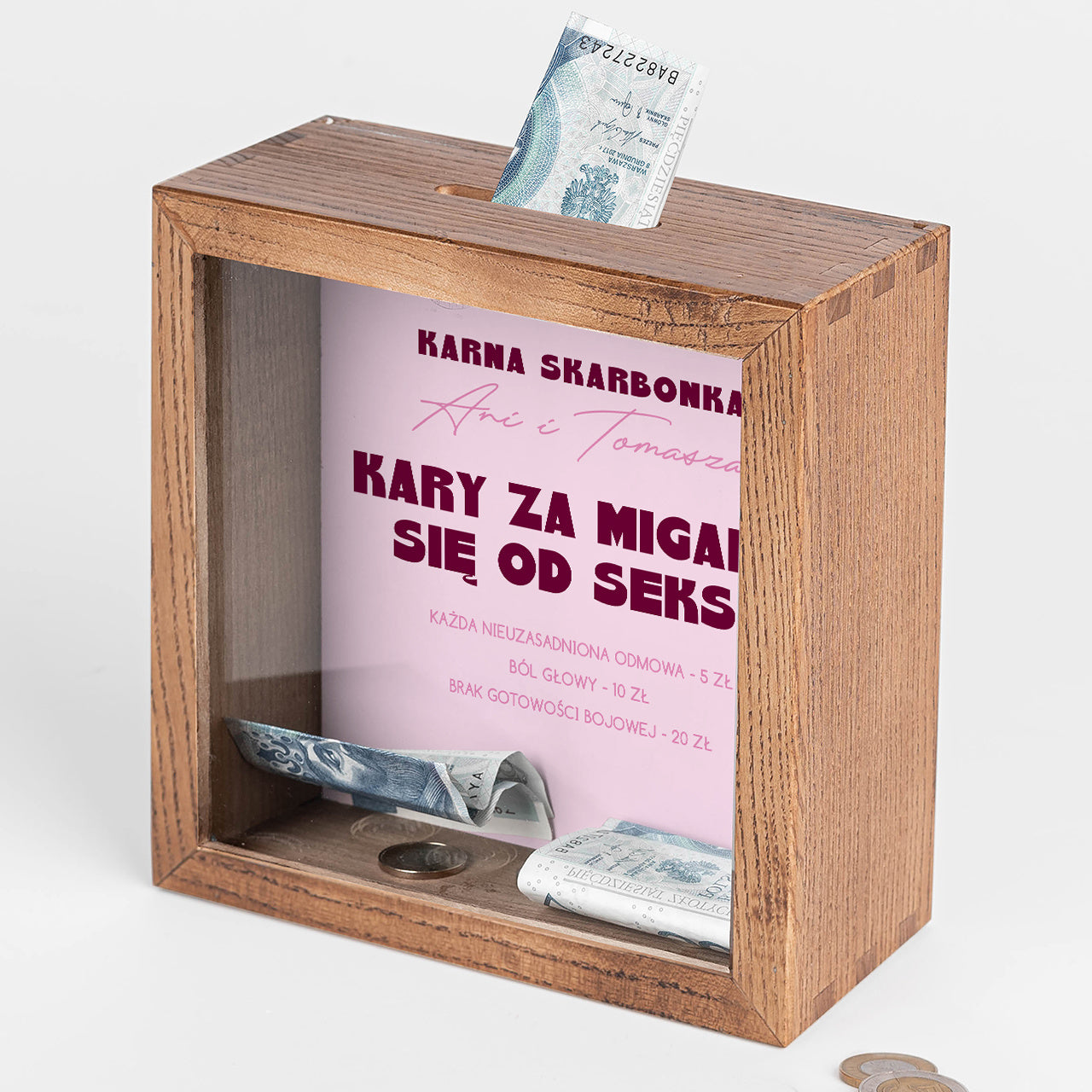Śmieszna skarbonka dla małżeństwa