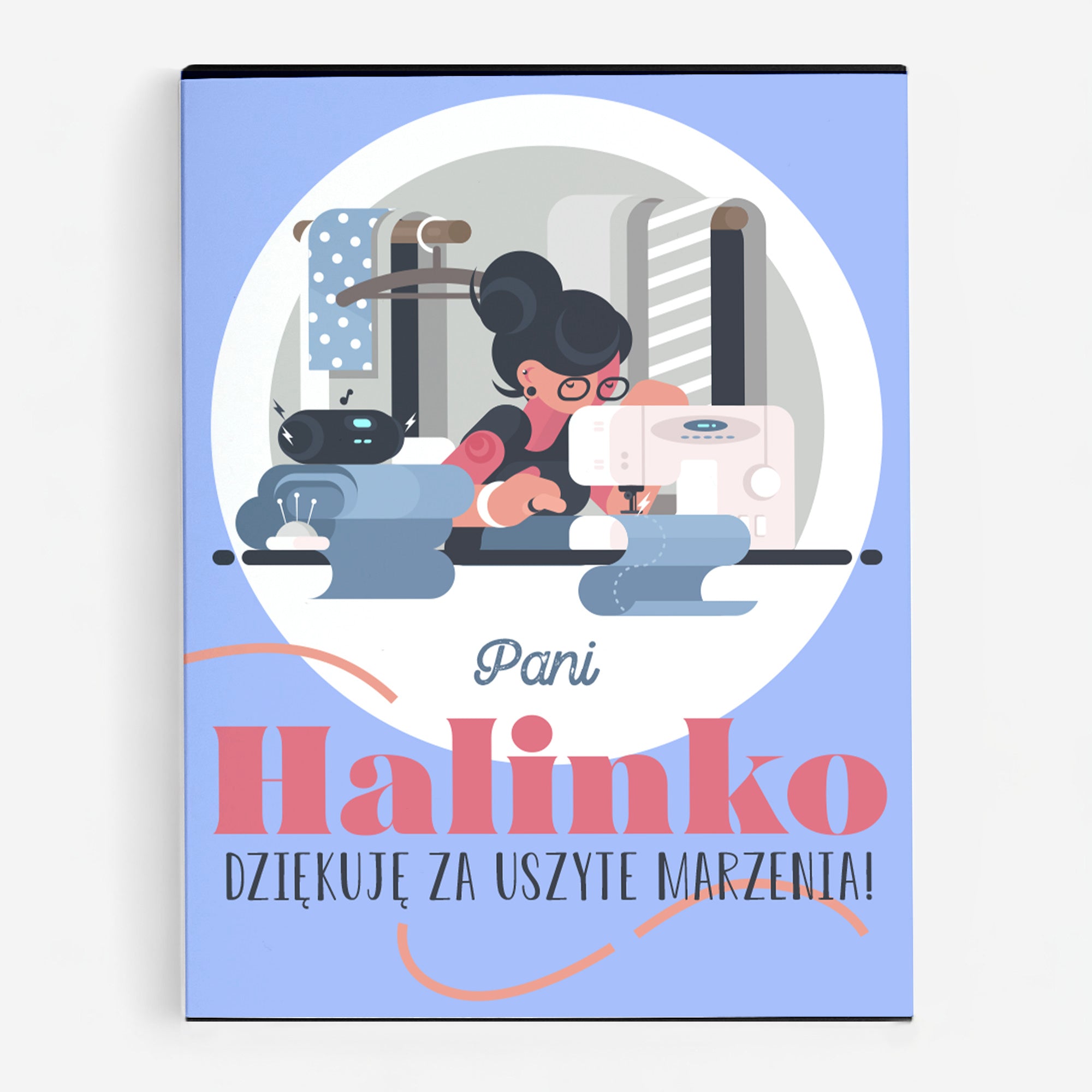 Personalizowane praliny dla krawcowej czekoladki personalizowane prezent na podziękowanie prezent dla krawcowej