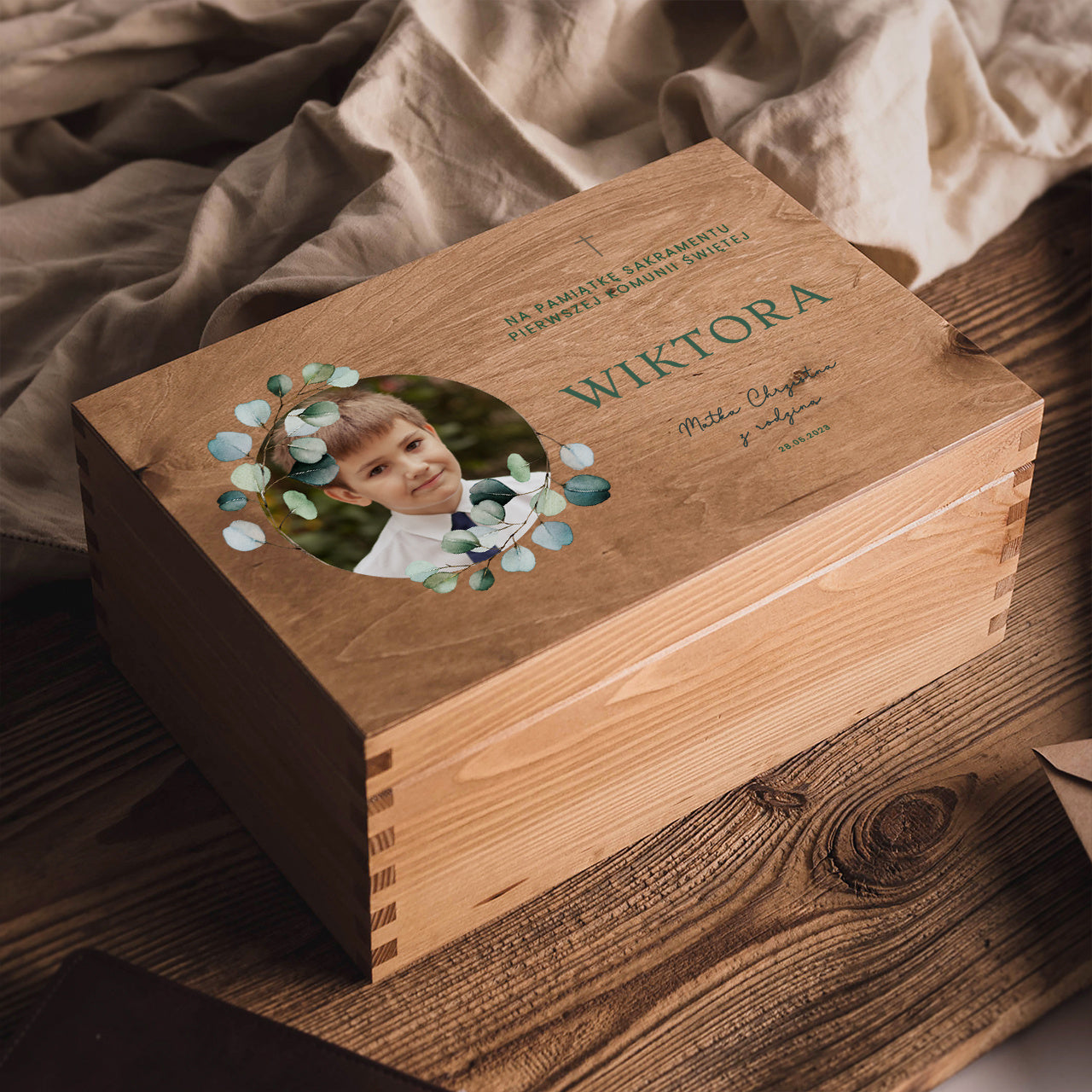 Pudełko wspomnień na komunię