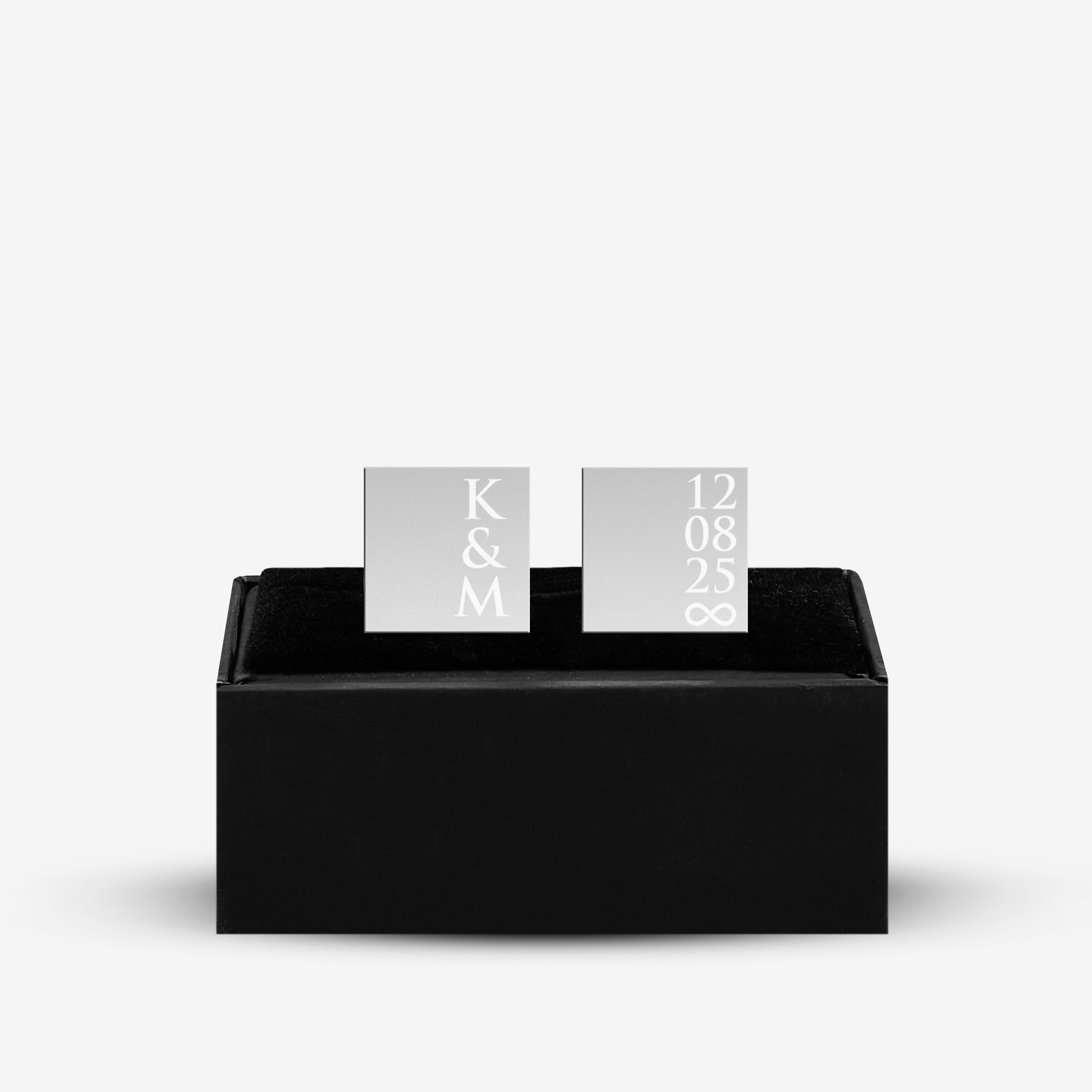 Grawerowane spinki dla Pana Młodego - elegancki prezent dla przyszłego męża