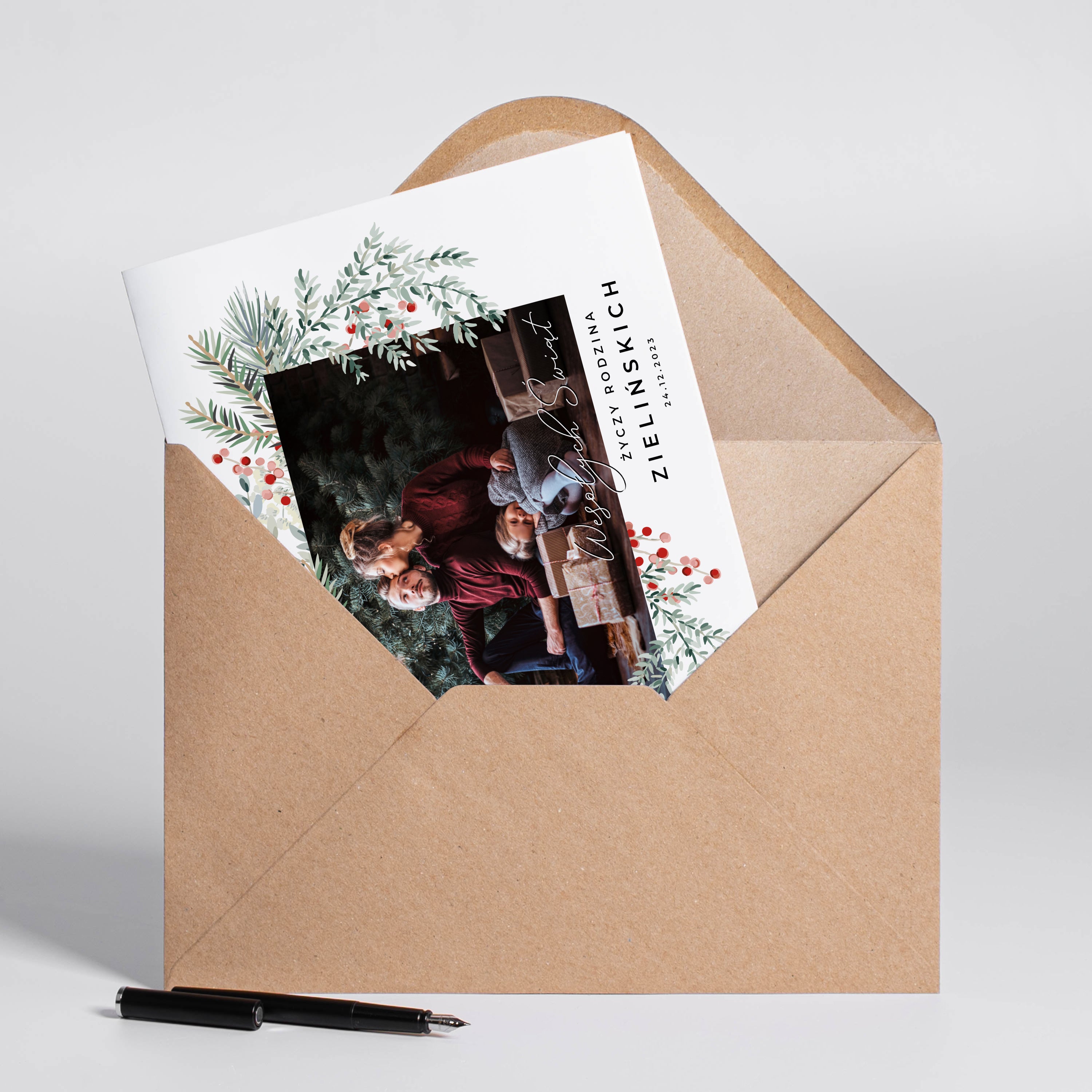 Personalizowana kartka świąteczna Wesołych Świąt