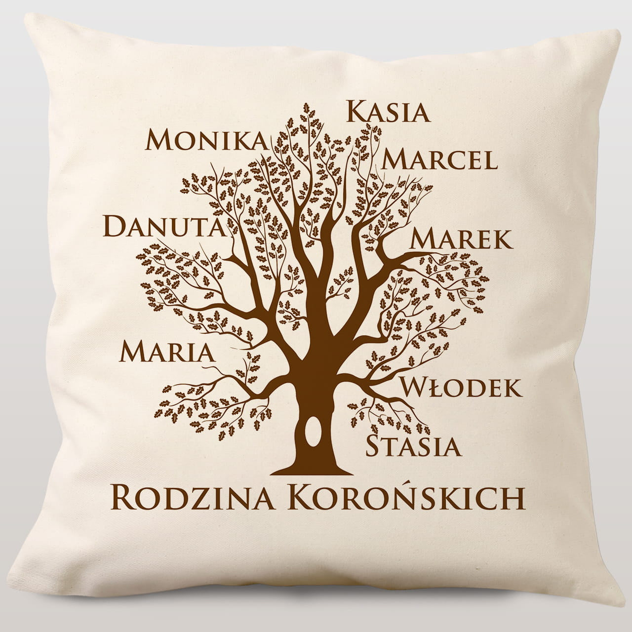 Poduszka dla rodziny - drzewo genealogiczne