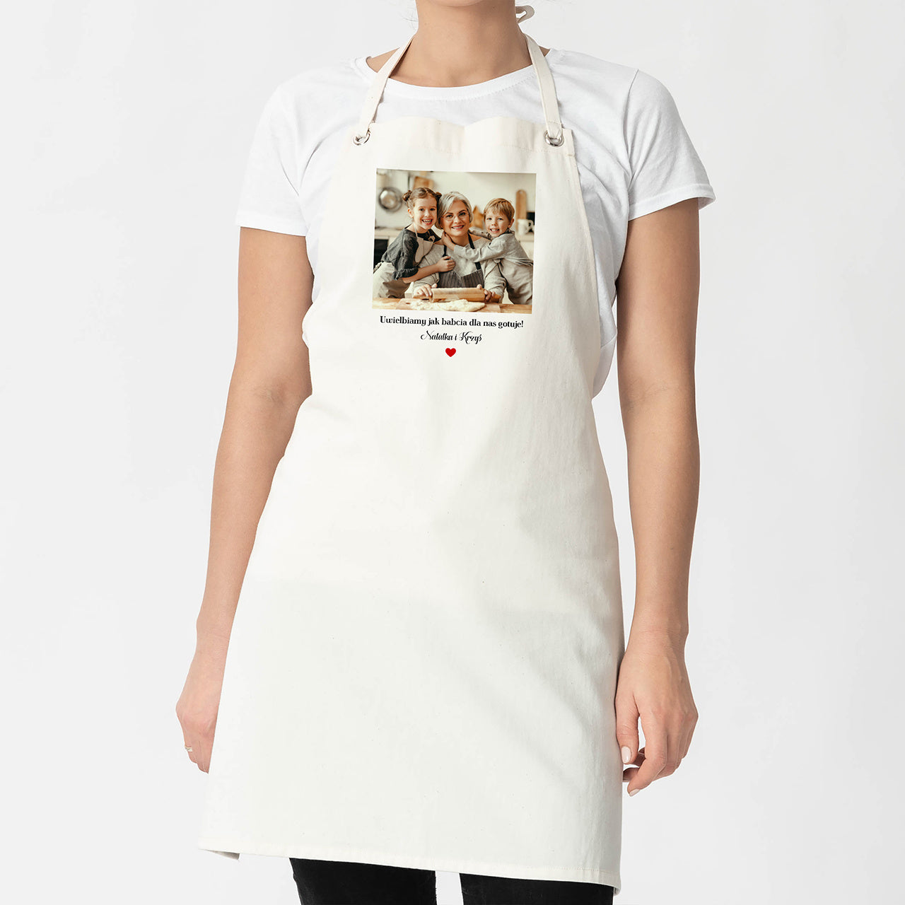 Fartuch personalizowany dla babci - ze zdjęciem fartuszek dla babci prezent dla babci prezent na Dzień Babci