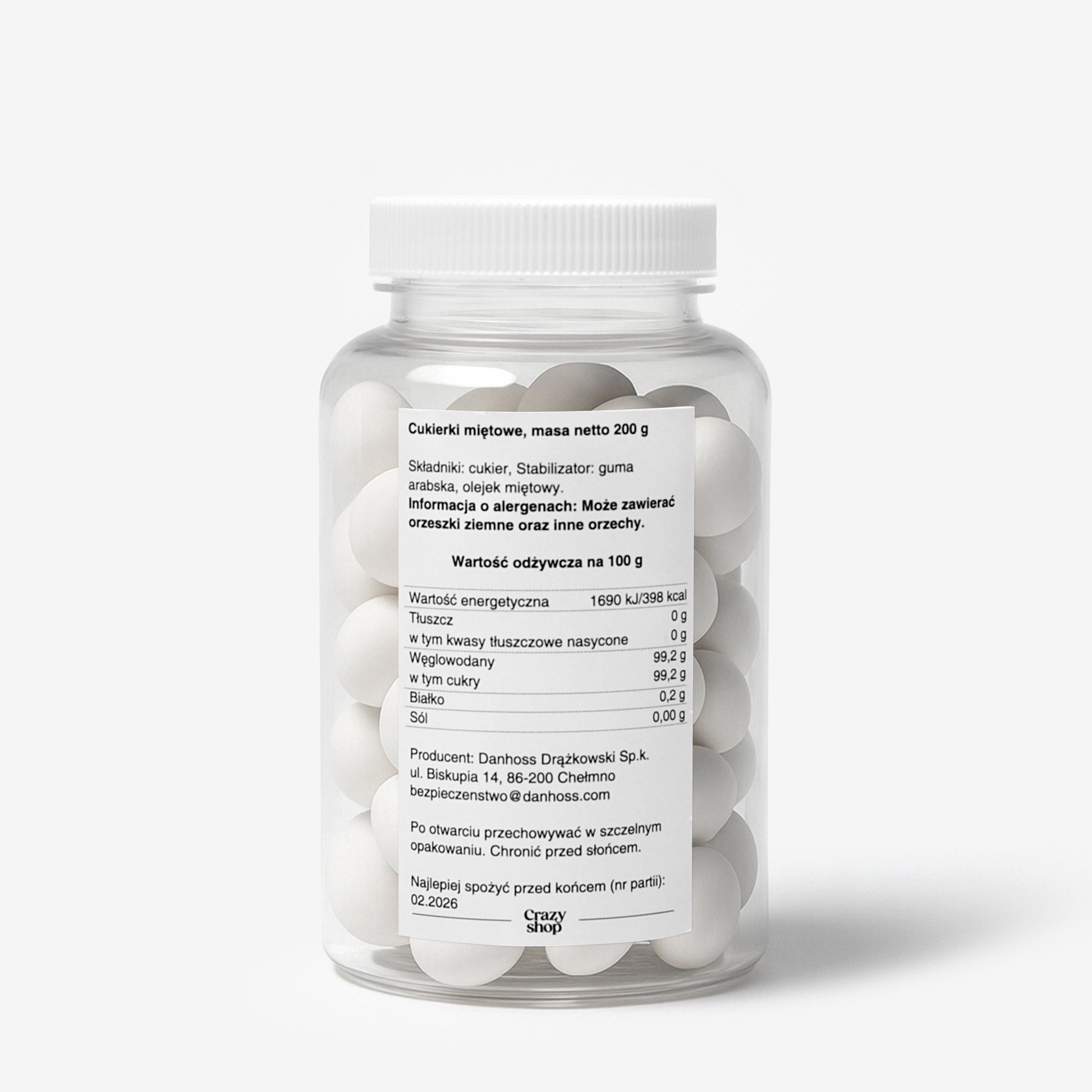 Personalizowane cukierki z własną etykietą - Twój Projekt cukierki miętowe personalizowane cukierki