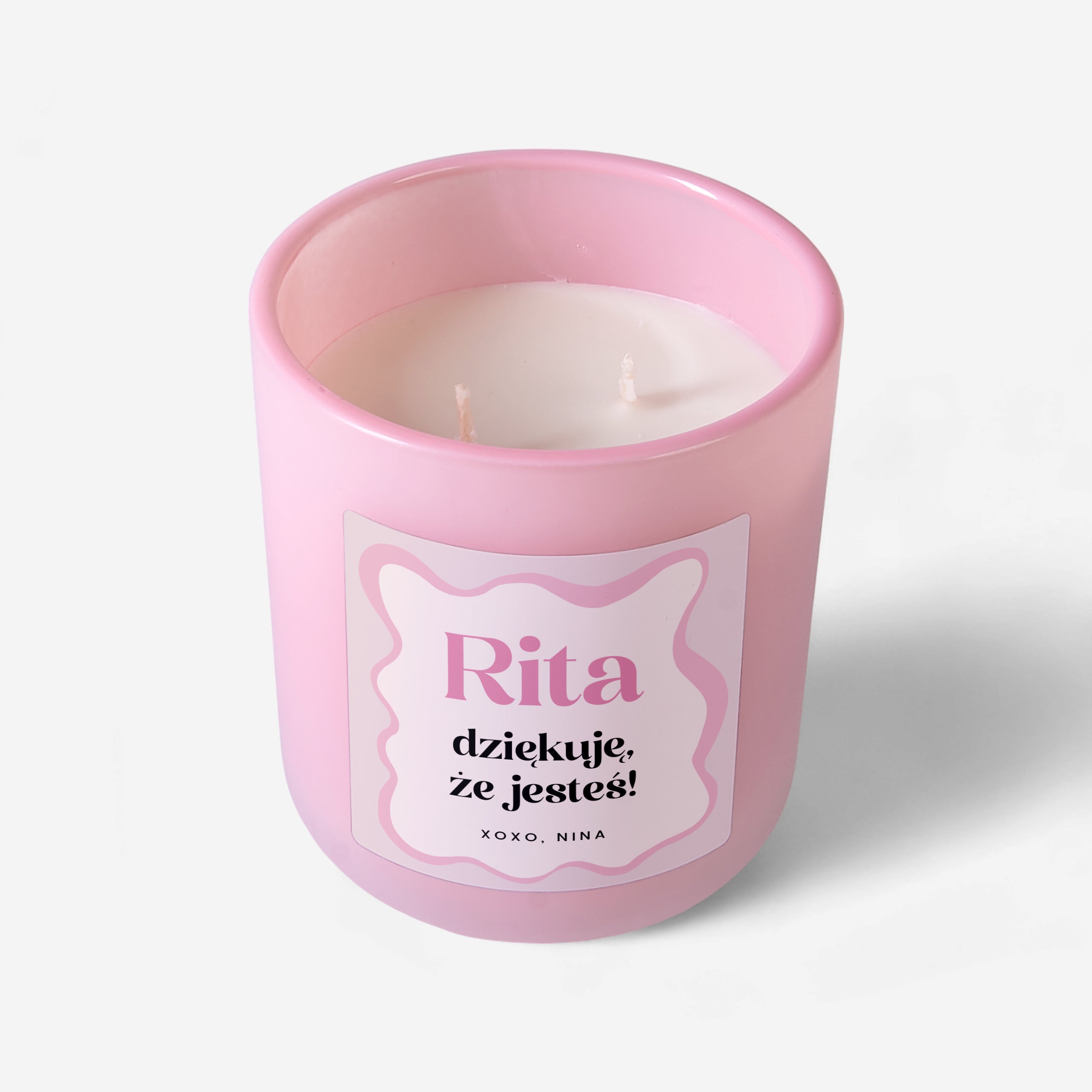 Personalizowana świeczka dla przyjaciółki - podziękowanie