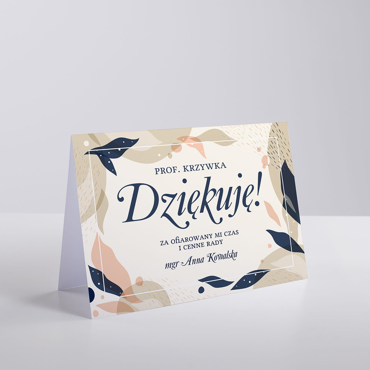 Kartka personalizowana - podziękowanie dla promotora kartka z podziękowaniem prezent dla promotora personalizowana kartka