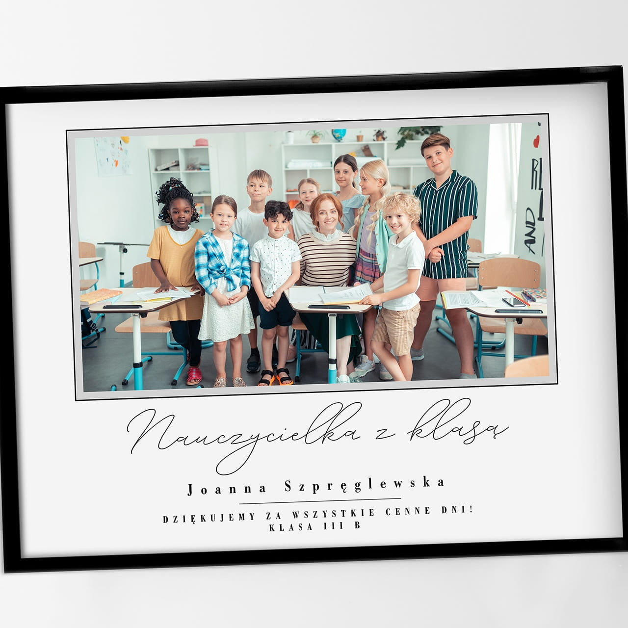 Personalizowany plakat dla nauczyciela prezent dla nauczyciela plakat ze zdjęciem