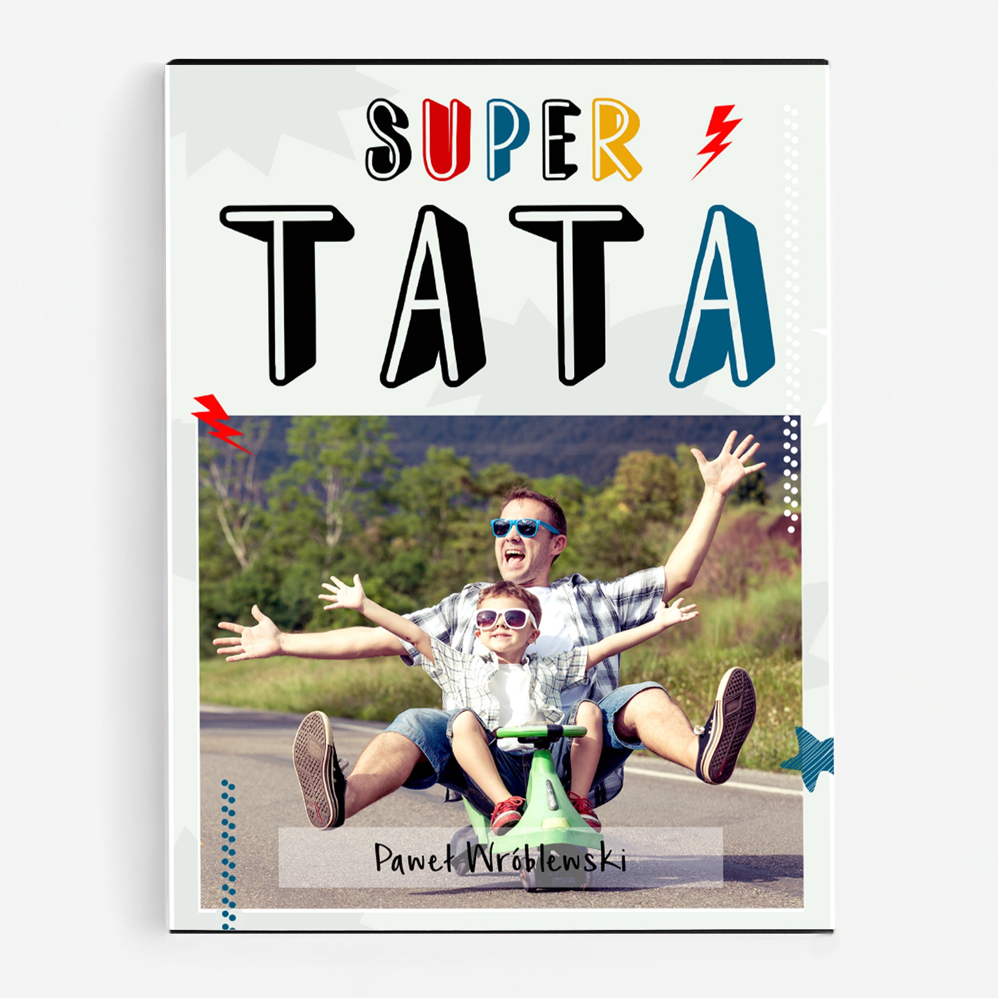 Praliny na prezent dla taty od dziecka - ze zdjęciem czekoladki personalizowane prezent na dzień taty