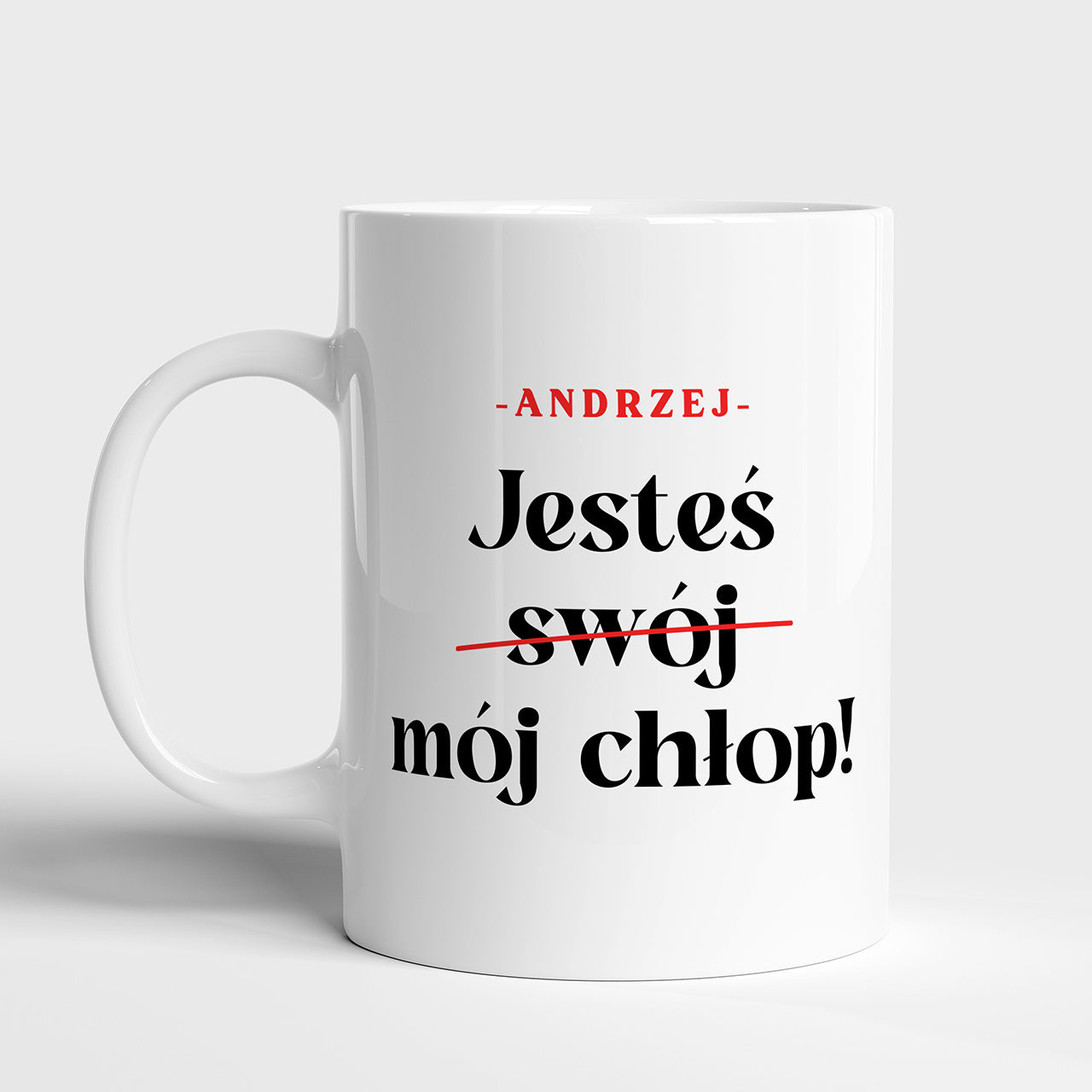 Śmieszny kubek dla niego