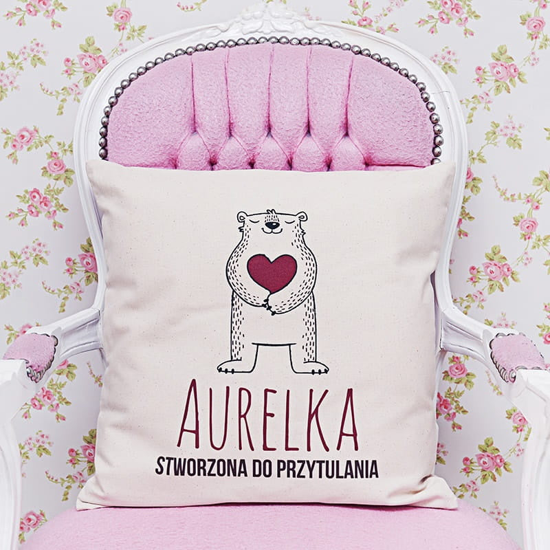 Personalizowana poduszka Miś prezent dla ukochanego poduszka z misiem prezent dla chłopaka