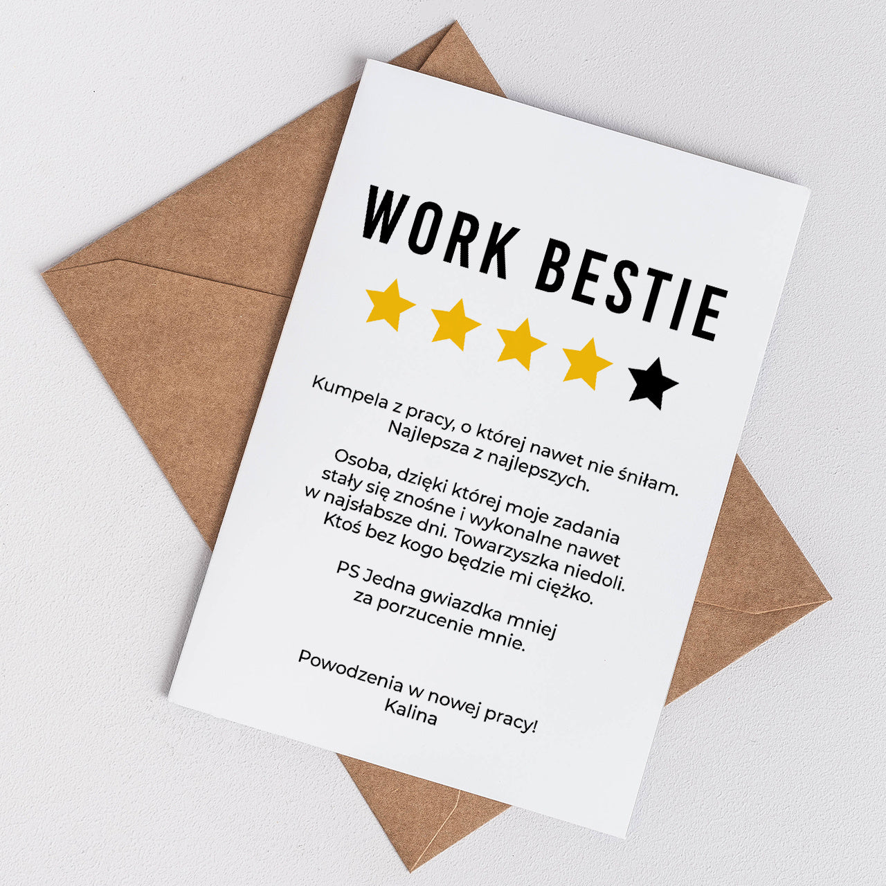 Kartka na pożegnanie koleżanki odchodzącej z pracy A4 - Work Bestie