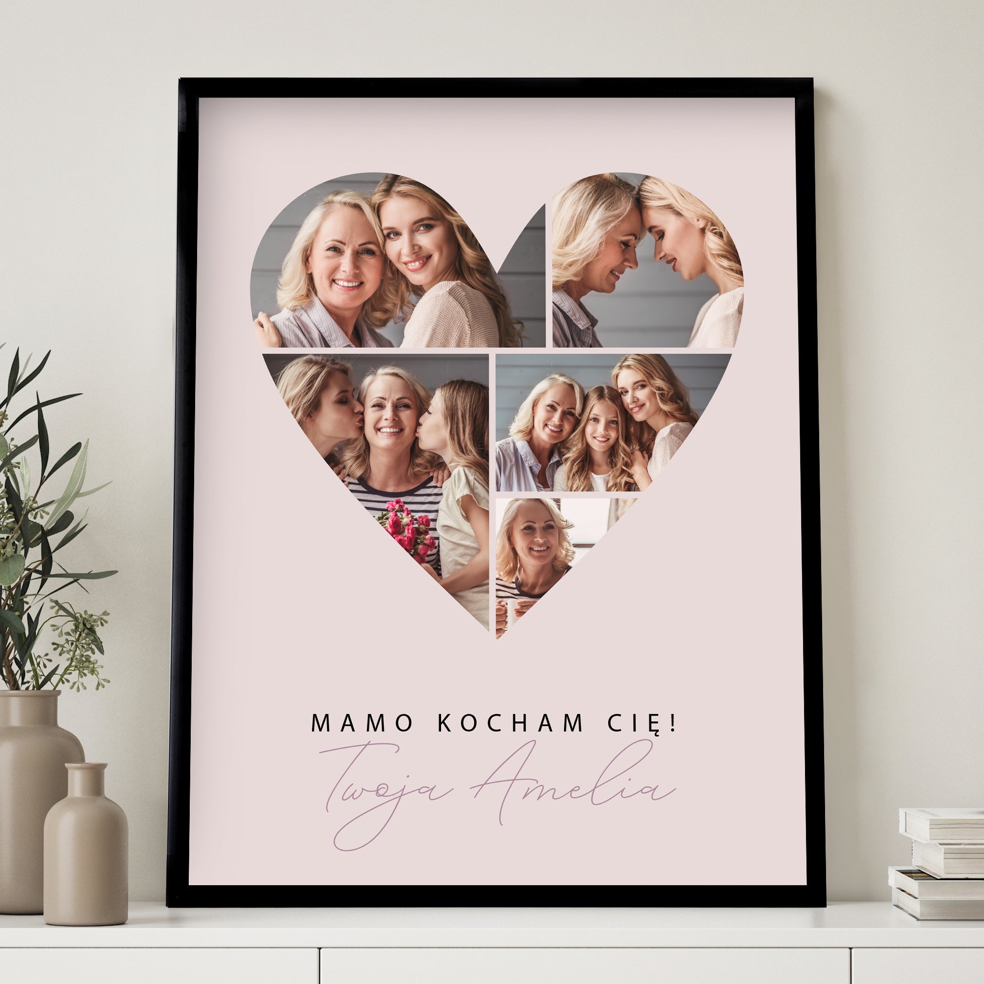 Plakat ze zdjęciami na Dzień Matki plakat na dzień mamy prezent na dzień mamy prezent dla mamy