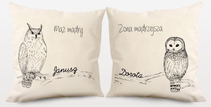 Personalizowane poduszki na rocznicę ślubu prezent na rocznicę ślubu prezent dla małżonków