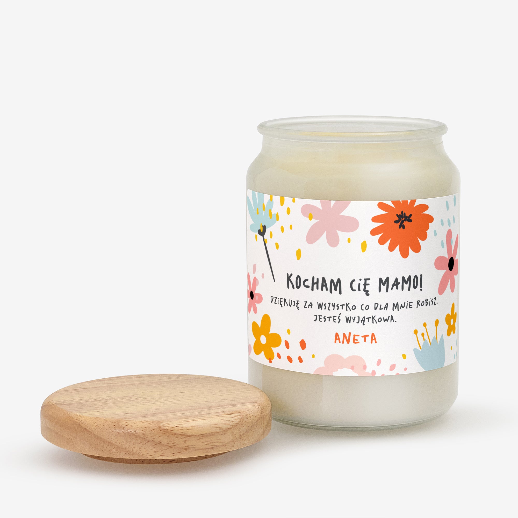 Personalizowana świeca dla mamy - kocham Cię