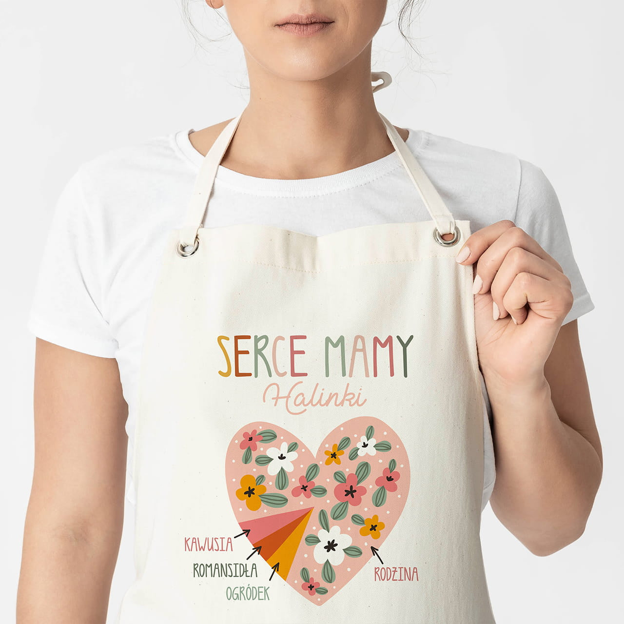 Fartuch personalizowany na prezent dla mamy prezent na dzień matki fartuch z nadrukiem personalizowany fartuch