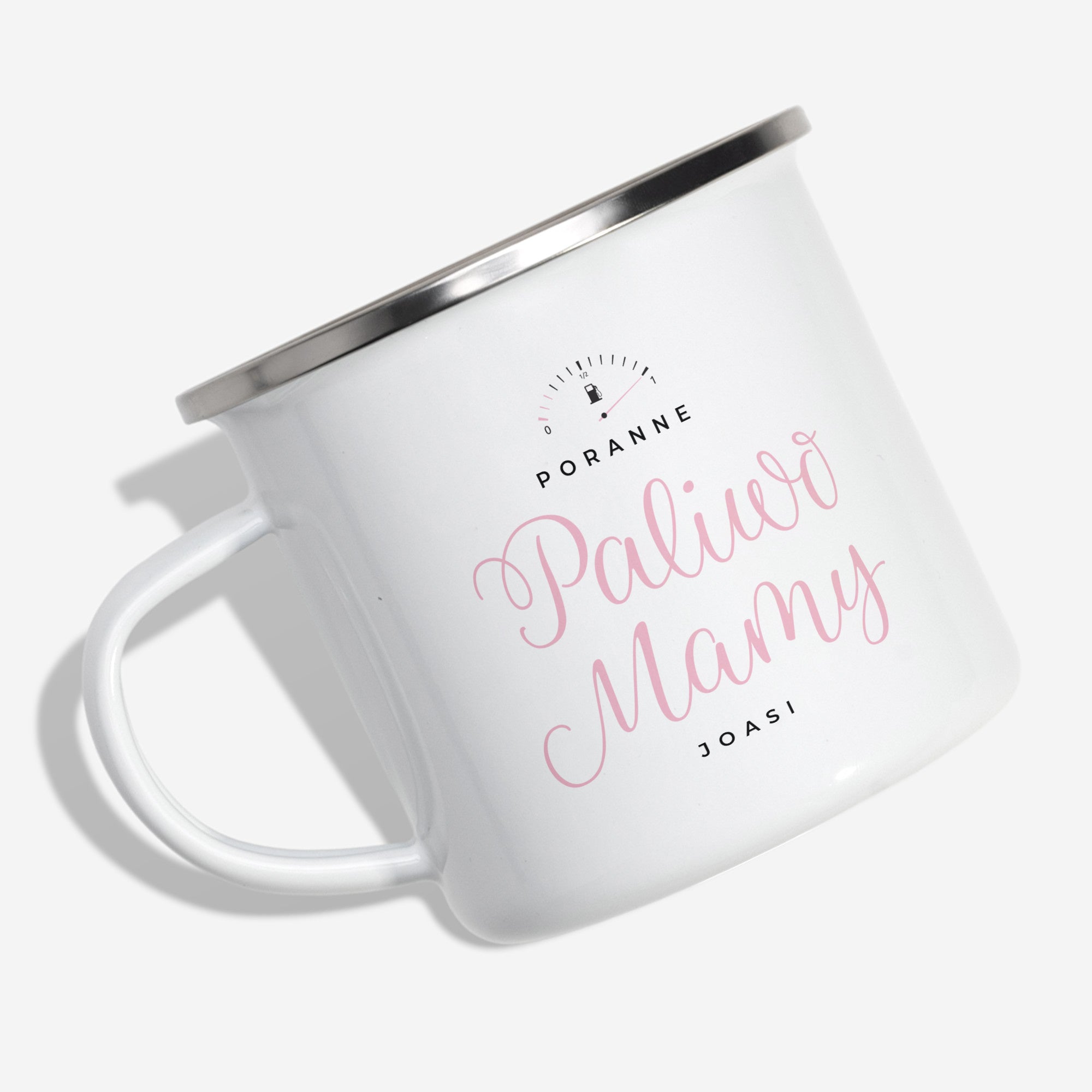 Emaliowany kubek dla mamy - Paliwo Mamy prezent na dzień mamy personalizowany kubek