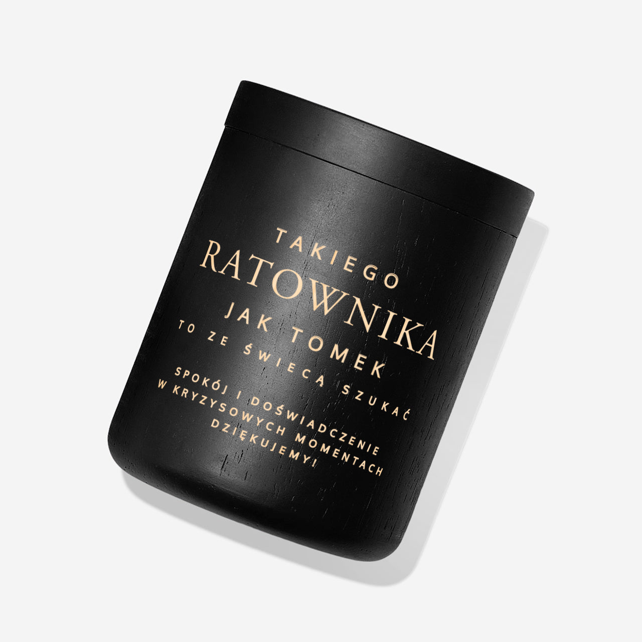 Grawerowana świeczka dla ratownika