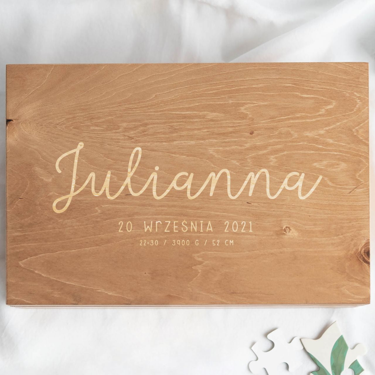 Pudełko wspomnień dziecka - Metryczka szkatułka dla dziecka prezent na narodziny dziecka