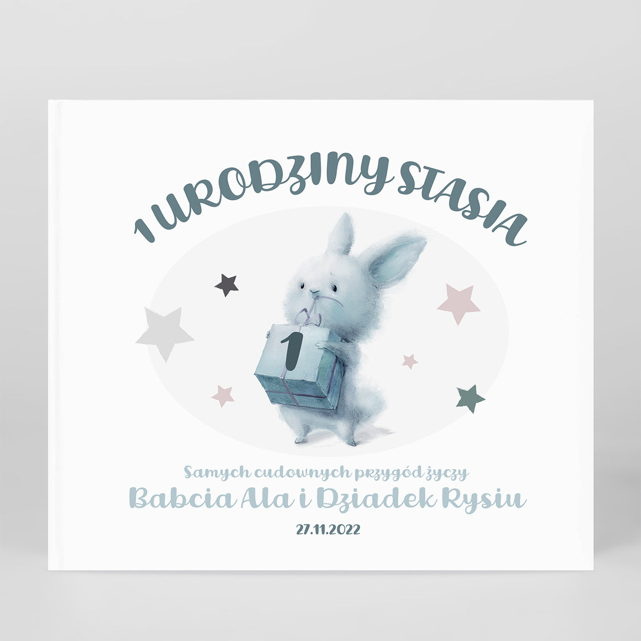 Personalizowany album na roczek dla chłopca album dla dziecka prezent na roczek dla chłopca