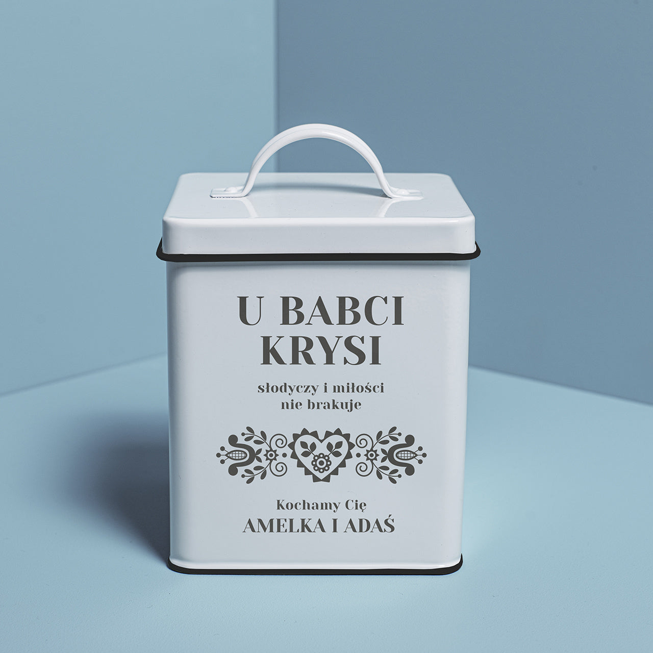 Personalizowany prezent dla babci - puszka na ciastka prezent na Dzień Babci prezent dla babci