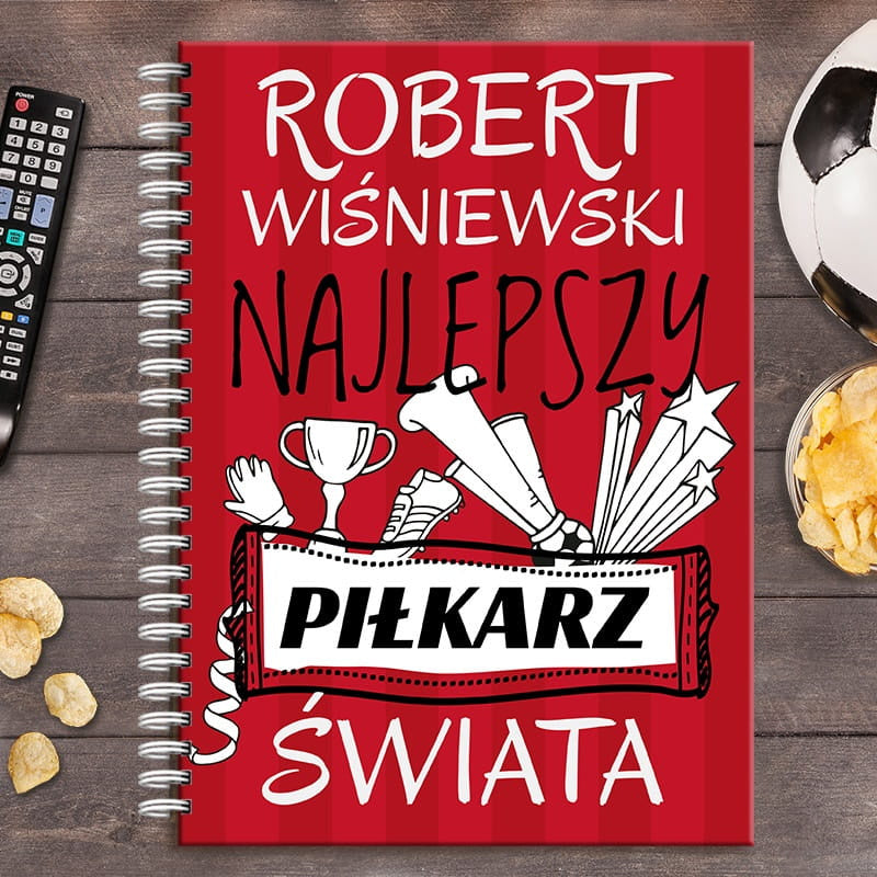 Notatnik dla miłośnika piłki nożnej notatnik personalizowany prezent dla piłkarza prezent dla fana piłki nożnej