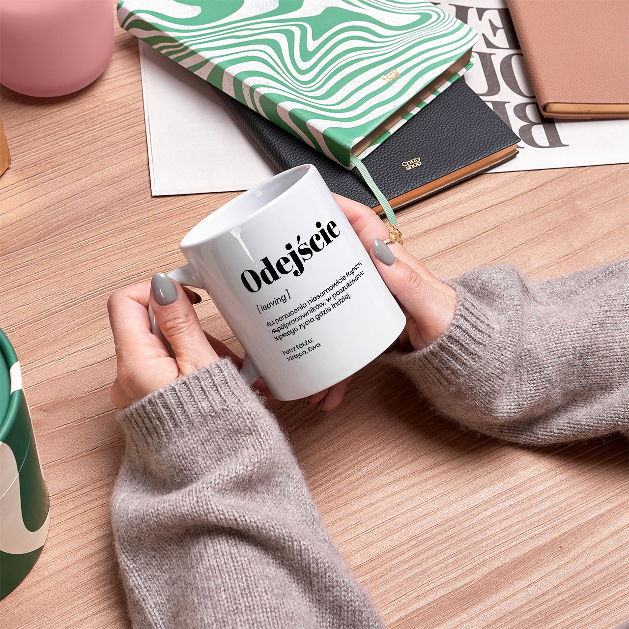Personalizowany kubek dla koleżanki na odejście z pracy