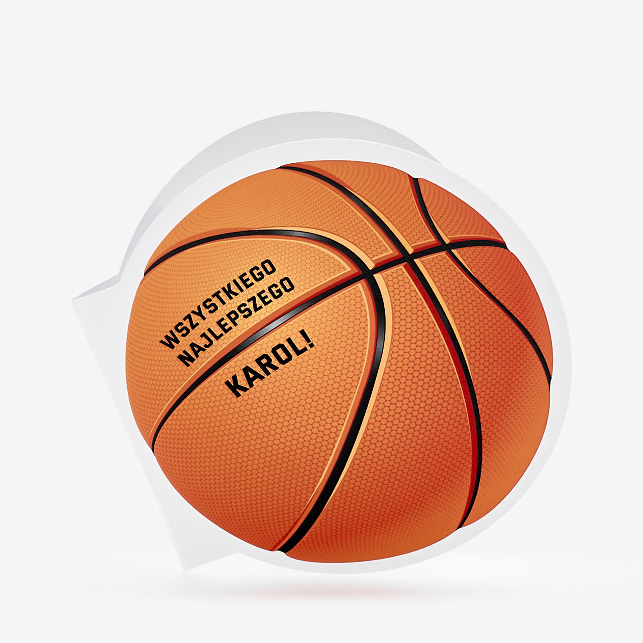 Kartka urodzinowa w kształcie piłki - urodziny koszykarza