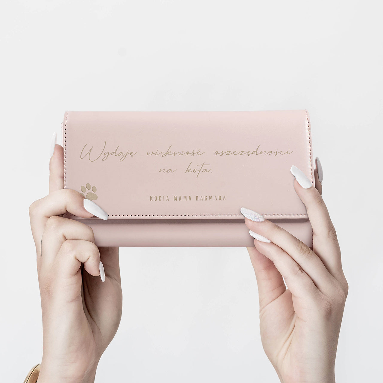 Skórzany portfel dla kociary - kocia mama