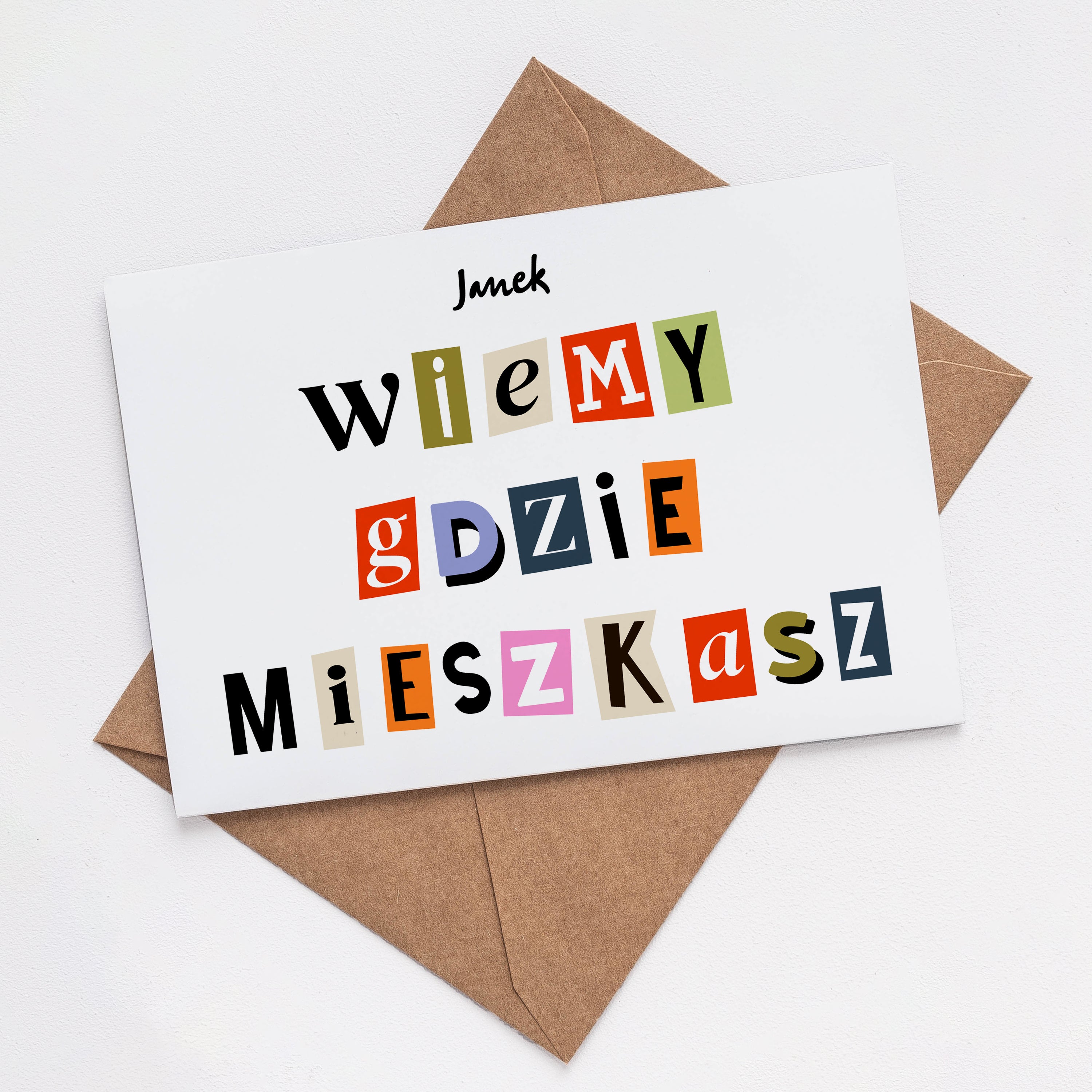 Personalizowana śmieszna kartka na parapetówkę kartka na nowe mieszkanie prezent na parapetówkę