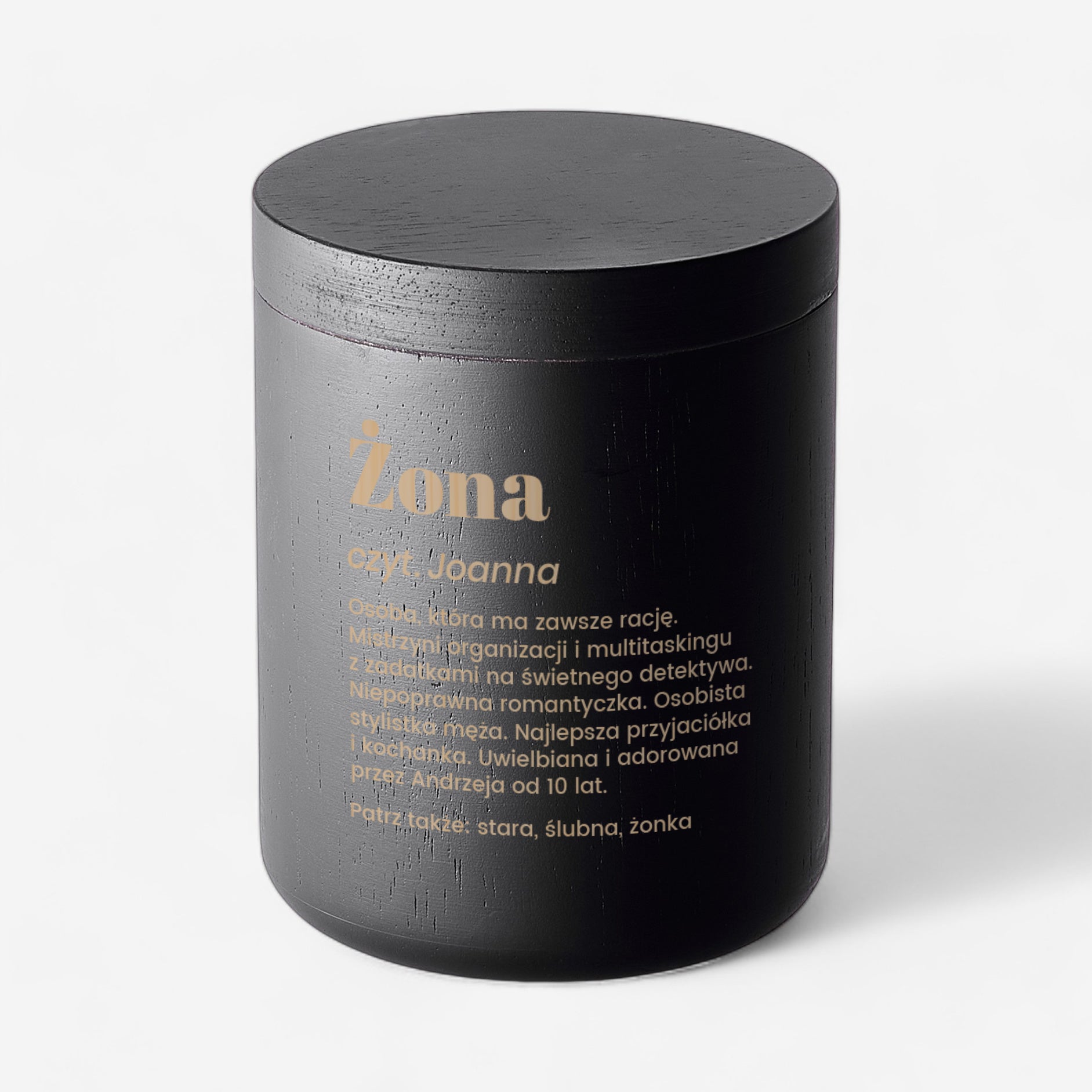 Personalizowana świeca z grawerem dla żony - definicja