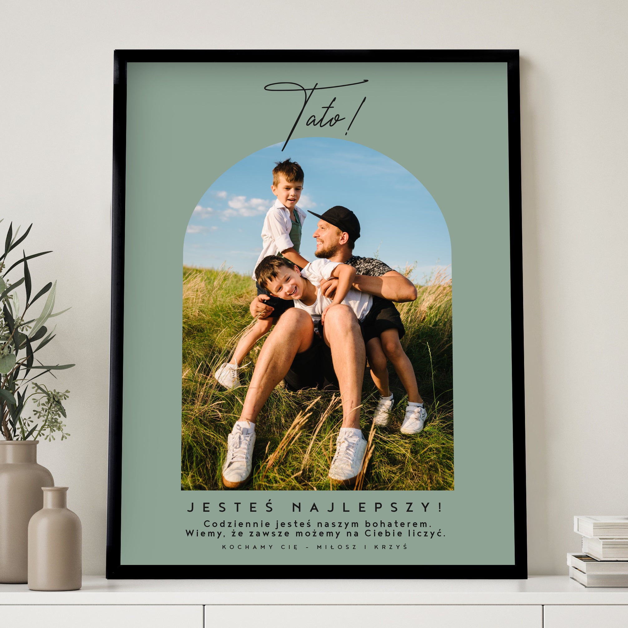 Wzruszający plakat dla taty