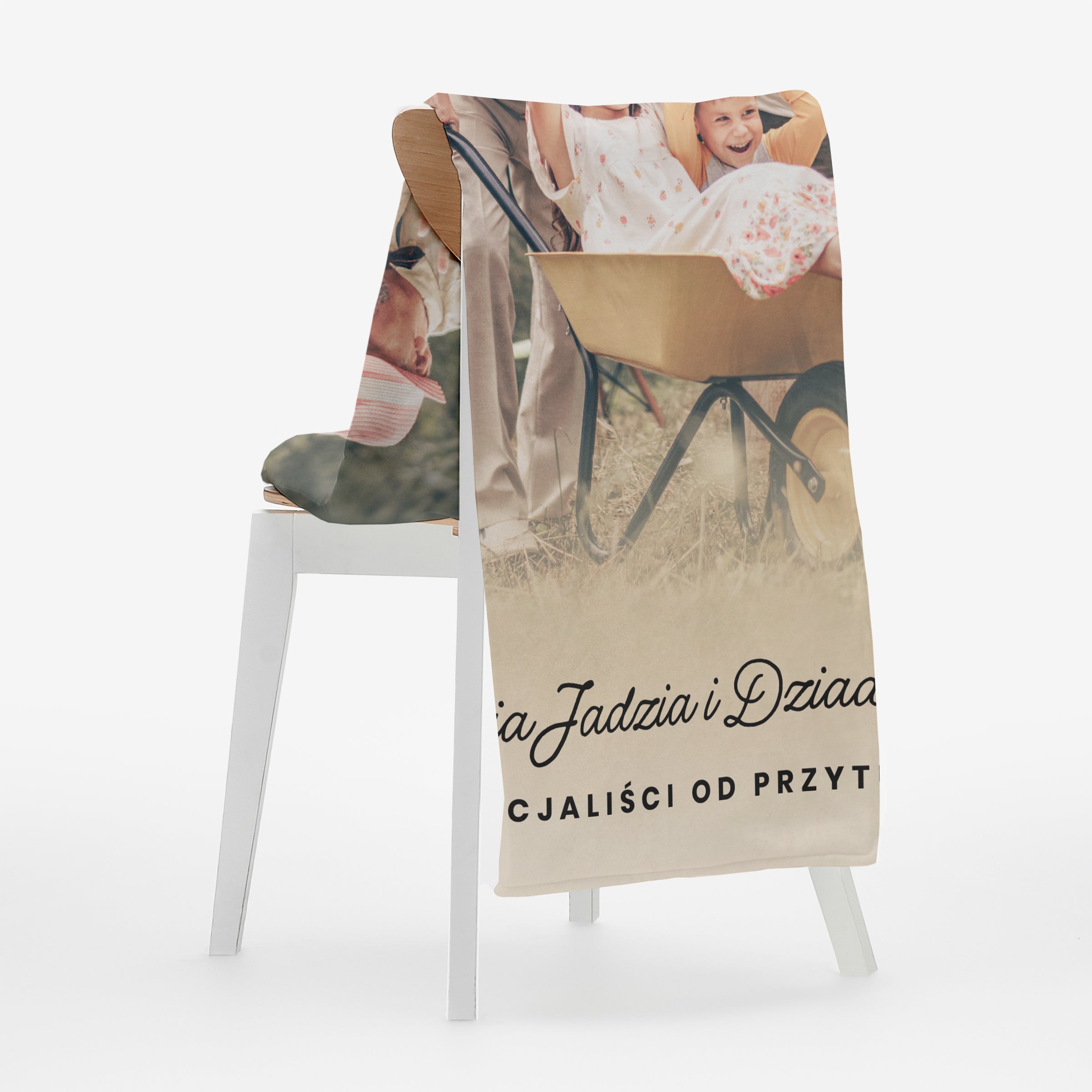 Personalizowany koc ze zdjęciem - prezent od wnuków dla dziadków