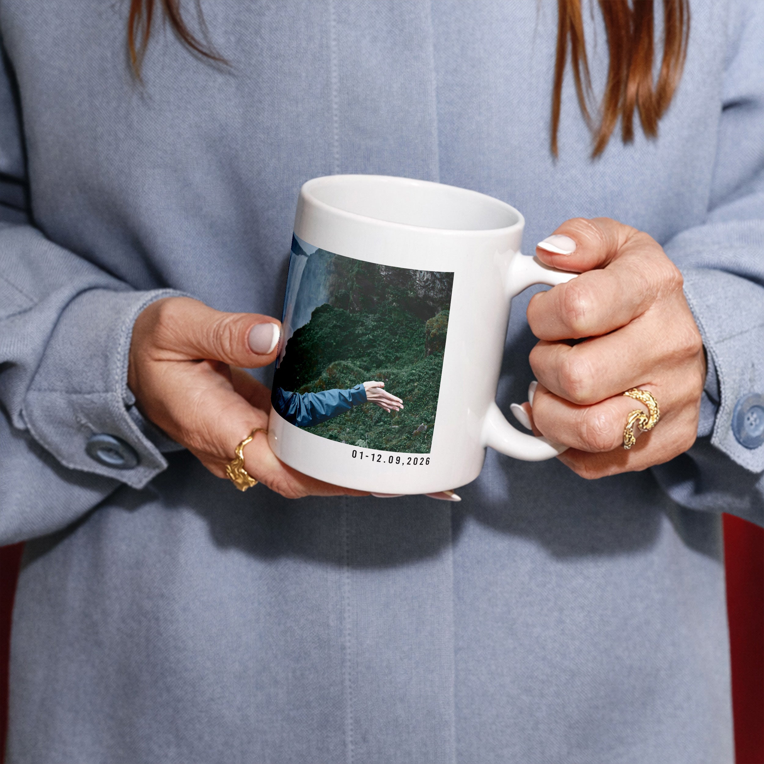 Bedruckte Tasse ANDENKEN Geschenk mit Foto