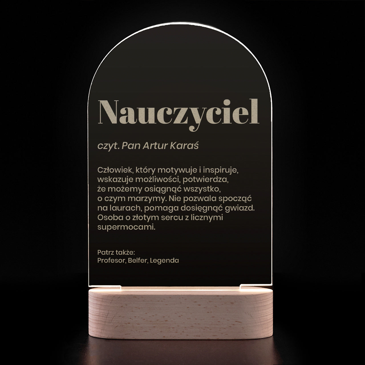 Statuetka led dla nauczyciela - Definicja