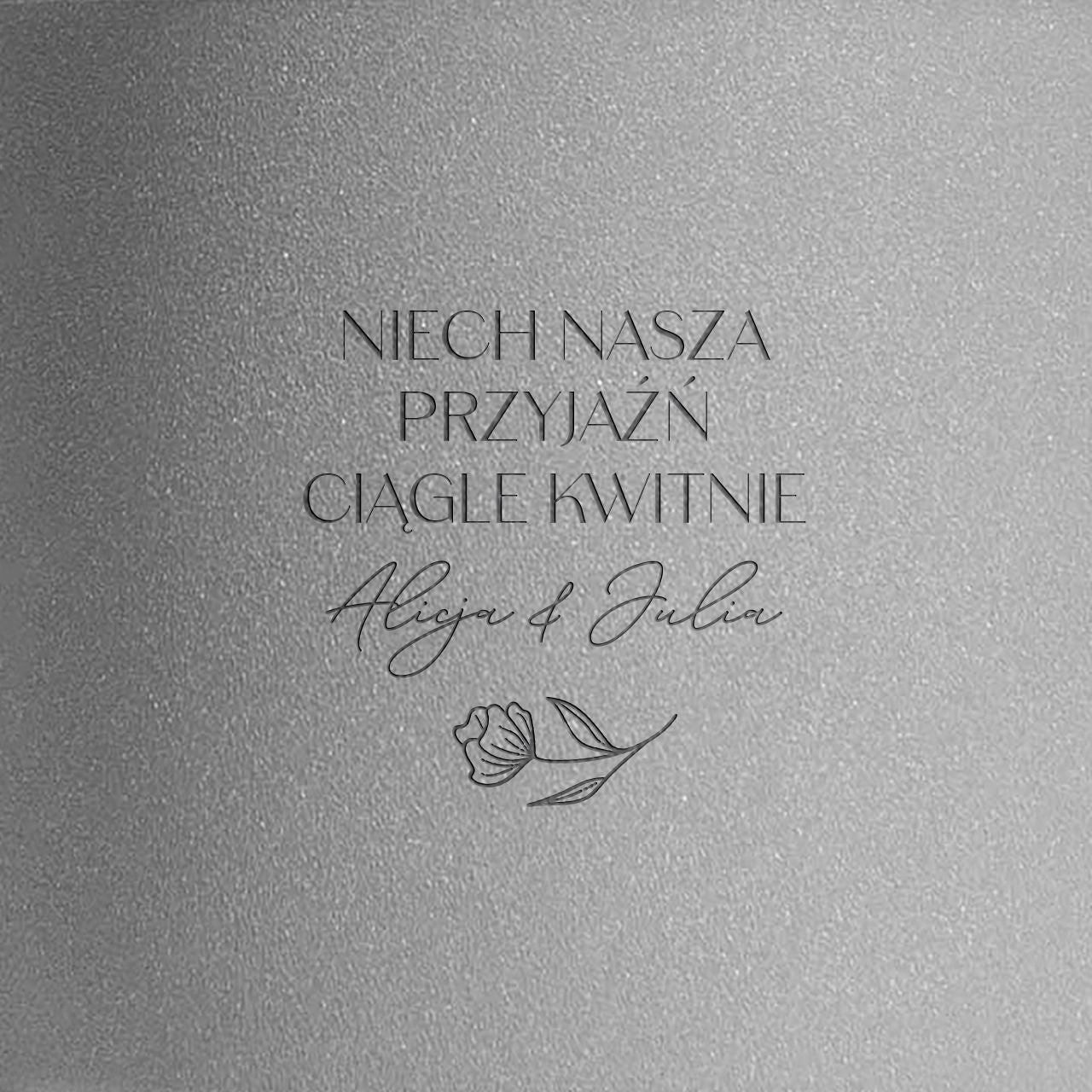 Grawerowana doniczka dla przyjaciółki