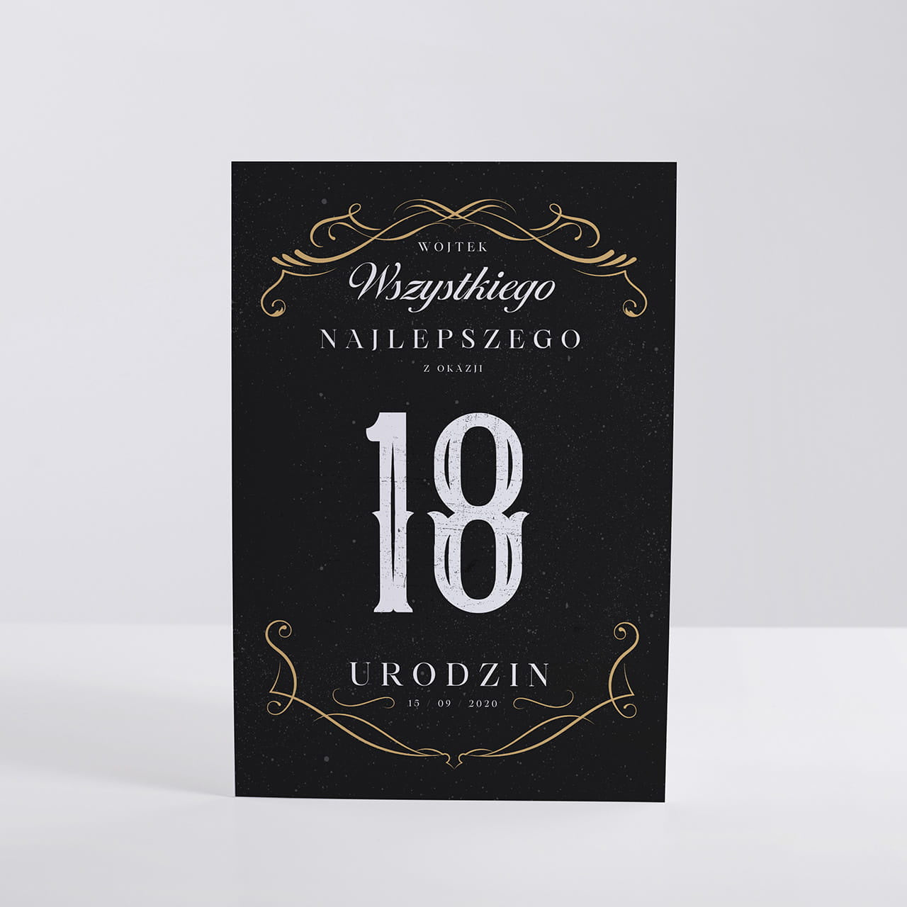 Personalizowana kartka urodzinowa - kartka na 18 urodziny dla chłopaka kartka urodzinowa