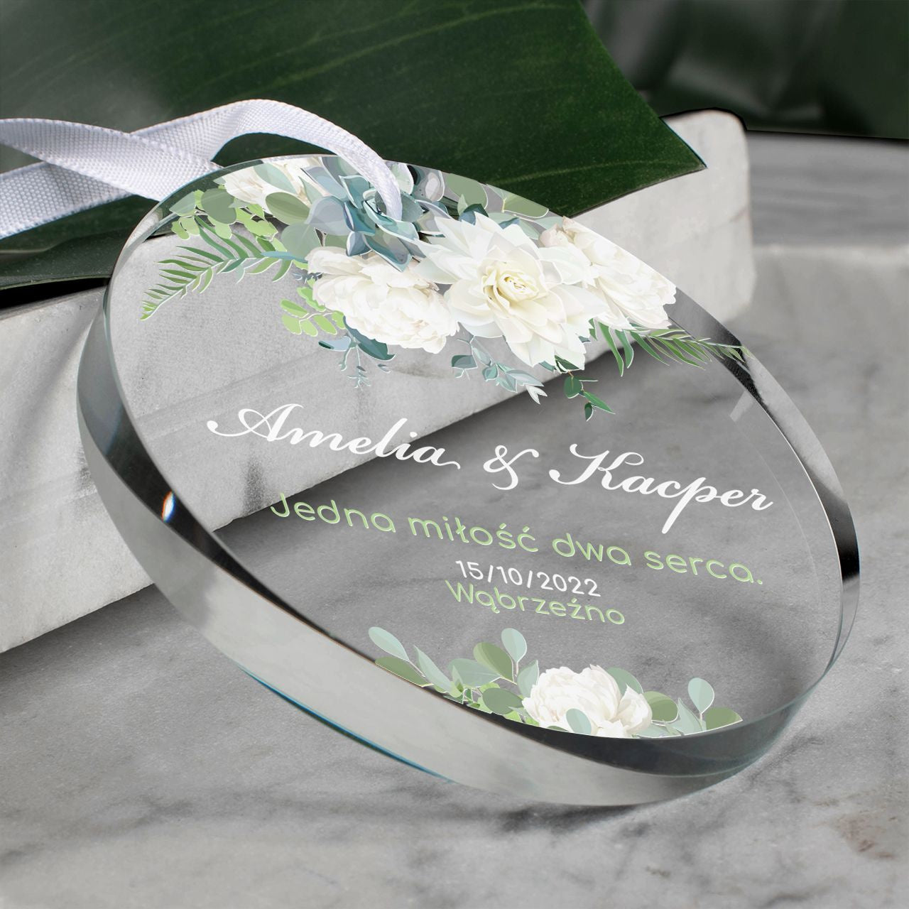 Zawieszka personalizowana - upominek dla nowożeńców