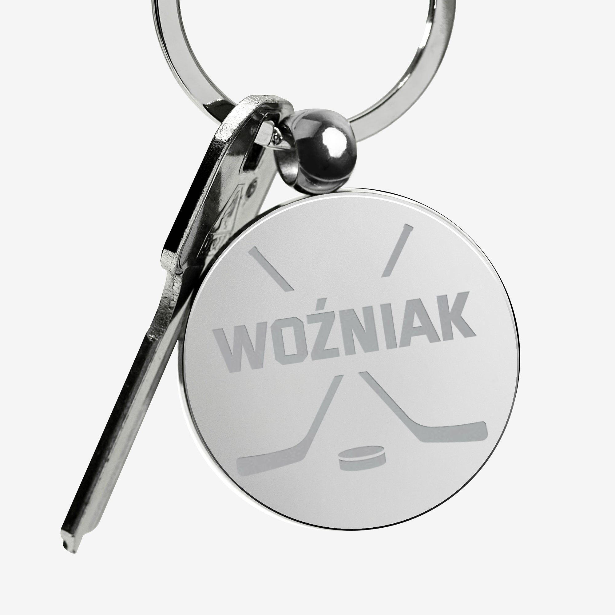 Brelok dla fana hokeja brelok dla hokeisty metalowy brelok personalizowany brelok prezent dla sportowca