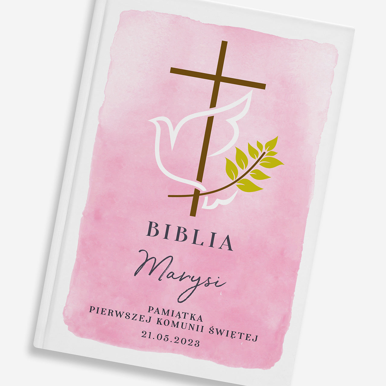 Personalizowana biblia dla dziewczynki na Komunię pamiątka komunijna dla dziewczynki