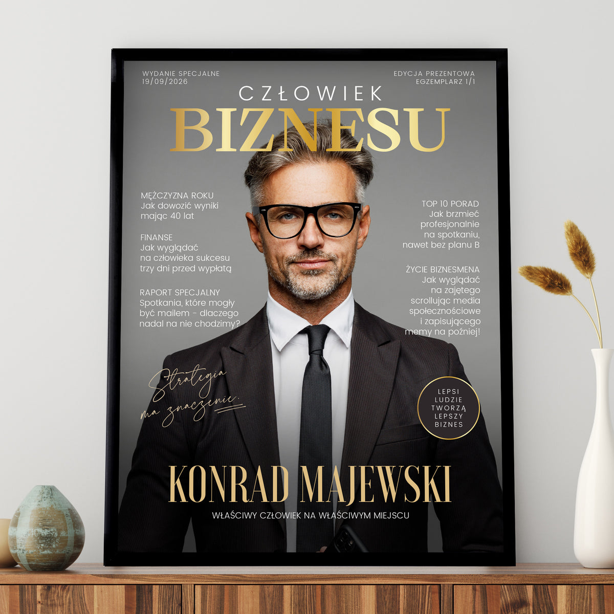 Personalizowany plakat - prezent dla biznesmena prezent dla szefa prezent na urodziny prezent na awans