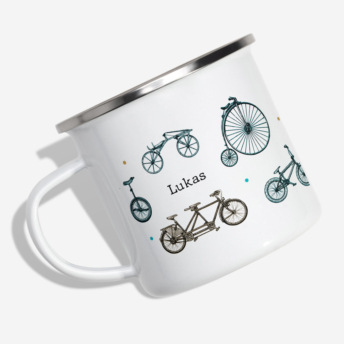 Emaillebecher - Geschenk für Fahrradliebhaber