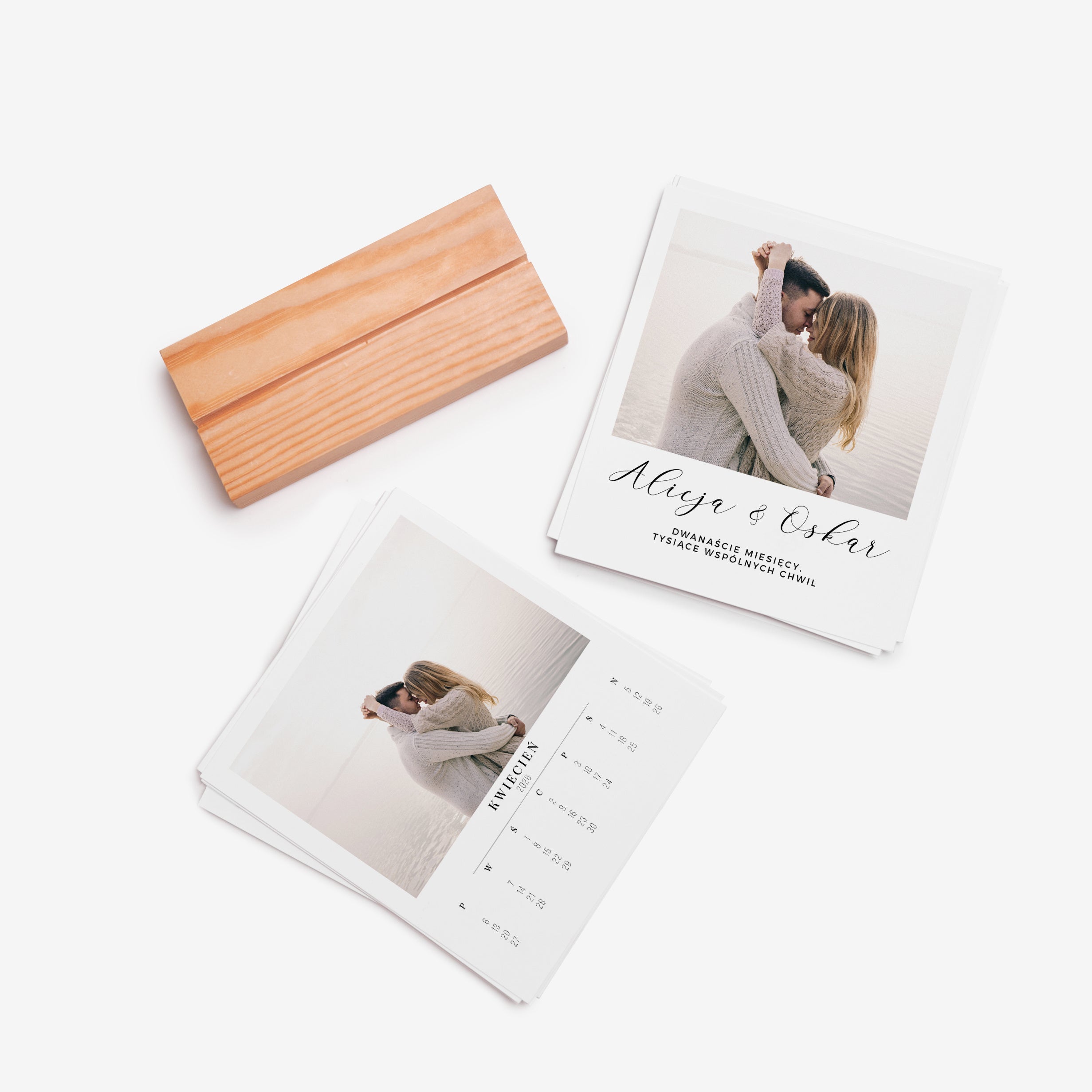 Kalendarz stojący na biurko ze zdjęciami na Rocznicę Ślubu