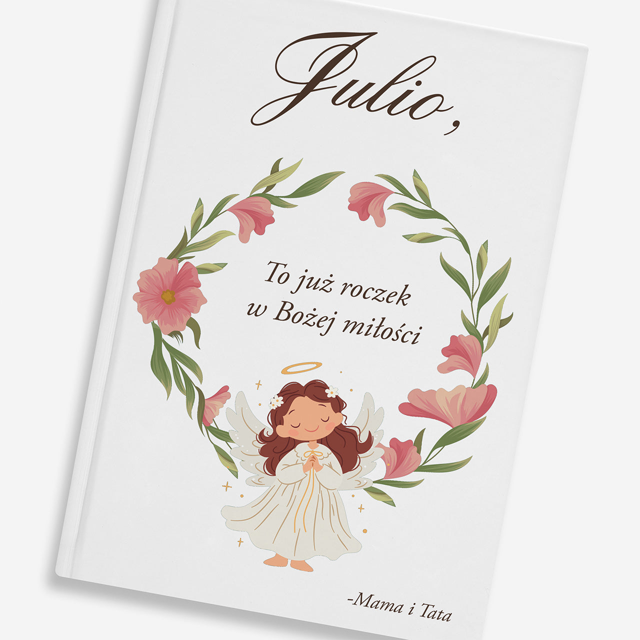 Personalizowana biblia na Roczek dla dziewczynki prezent na roczek dla dziewczynki biblia dla dziewczynki