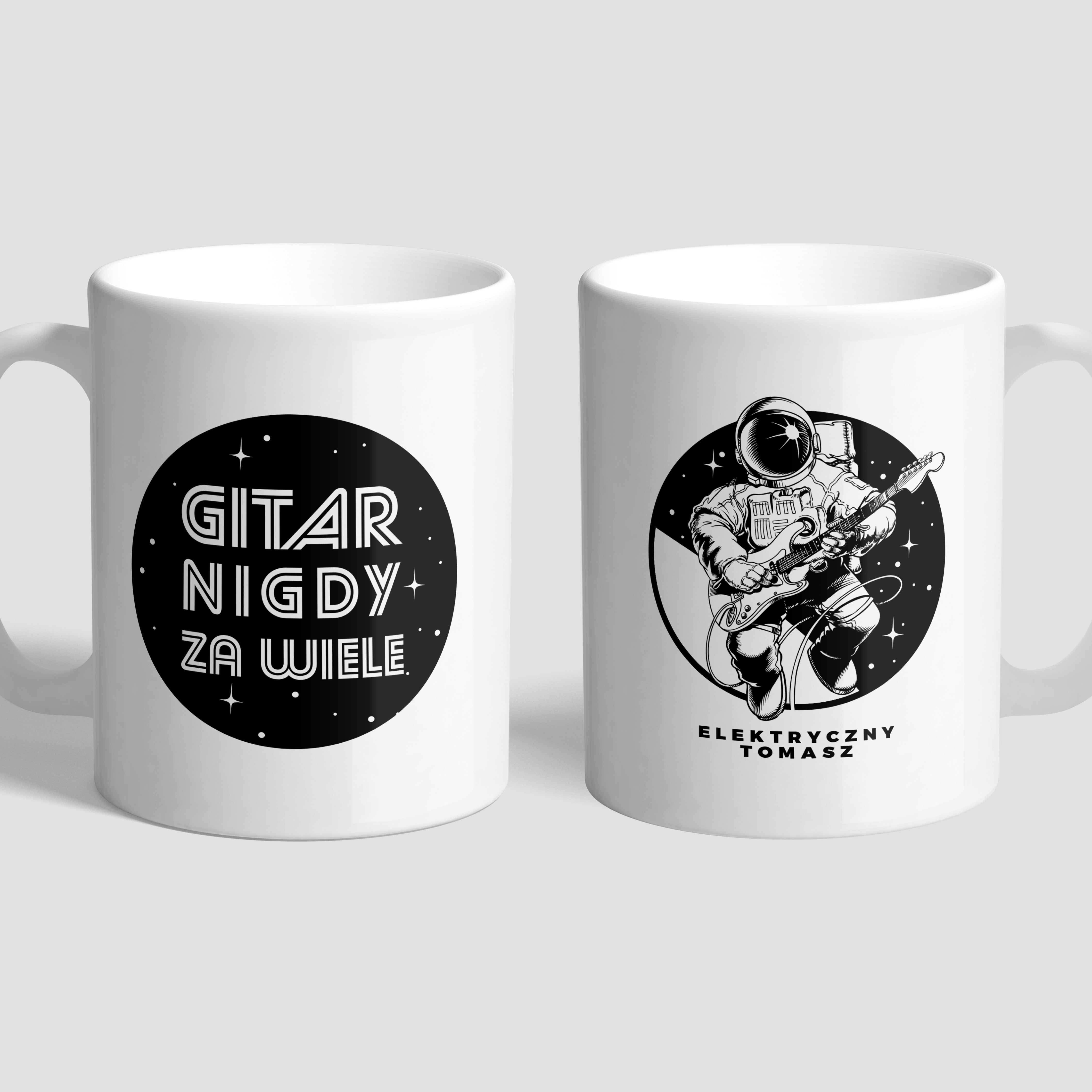 Kubek dla gitarzysty - Gitar Nigdy Za Wiele personalizowany kubek prezent dla gitarzysty prezent dla muzyka